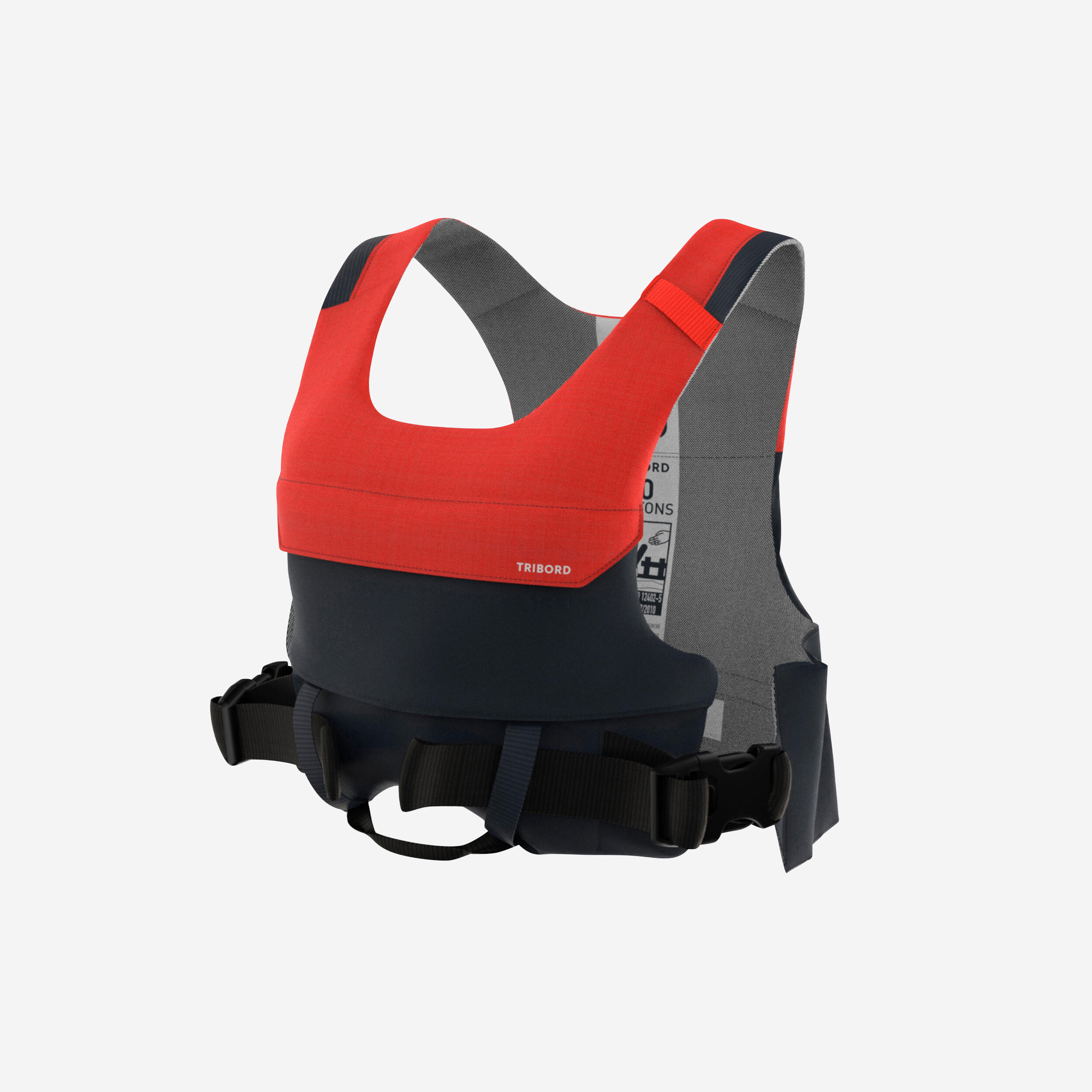 TRIBORD Auftriebsweste Segeln Club - BA 50 Newton rot/blau 60-80kg