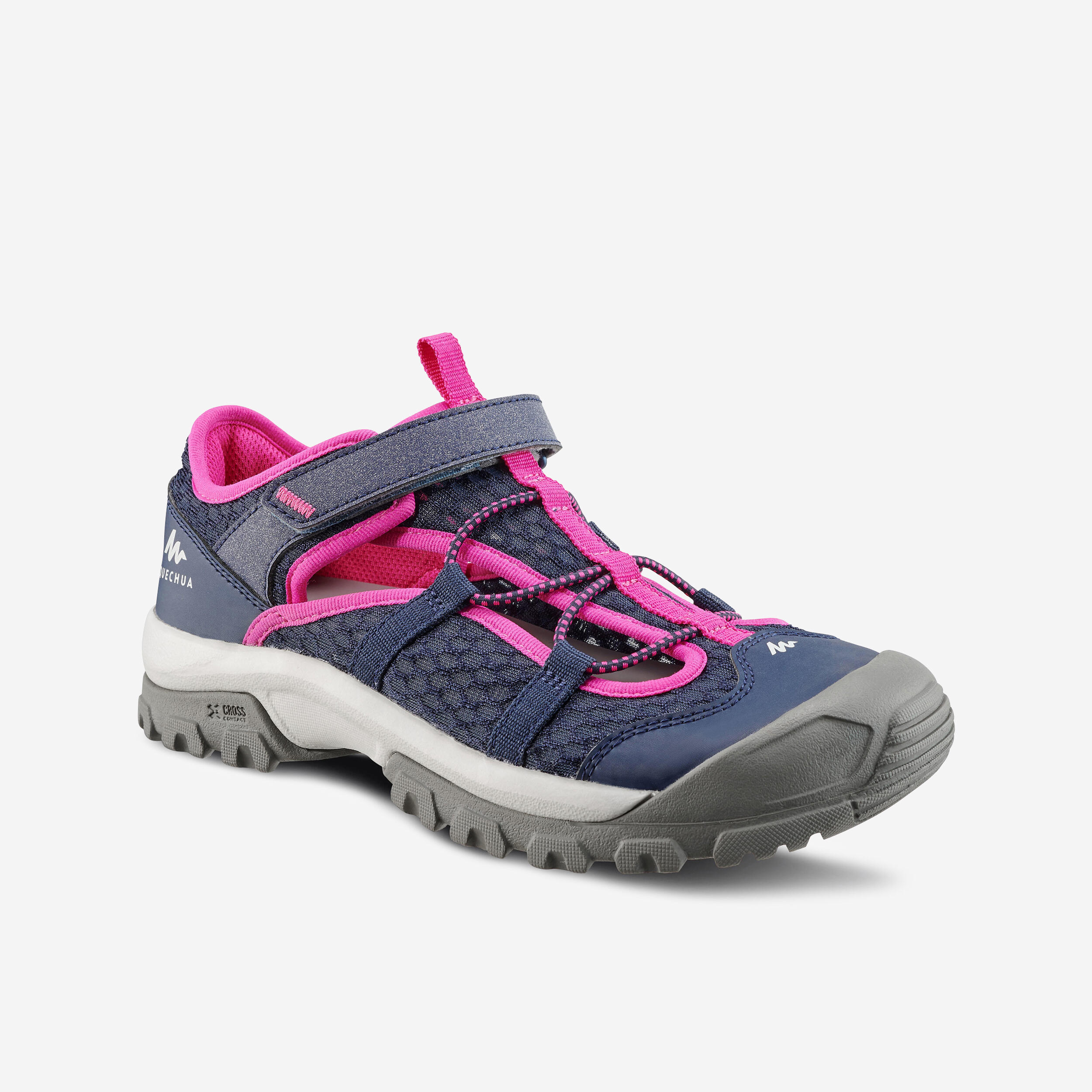 QUECHUA Wandersandalen MH150 TW Kinder Mädchen Gr. 28–39 blau/rosa
