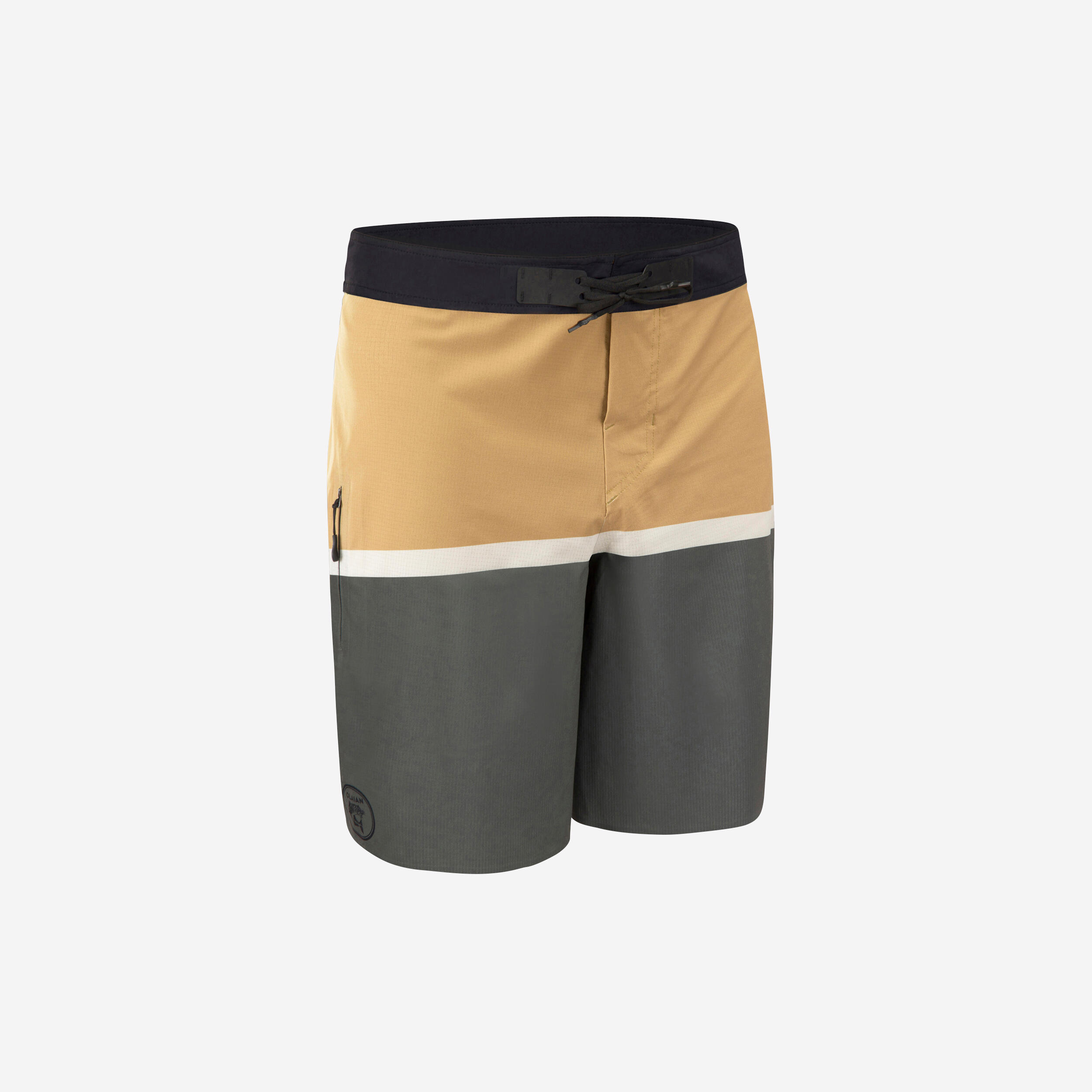 OLAIAN Boardshorts Surfen Standard 900 Flat Belt Dude khaki DE 52 / FR 46