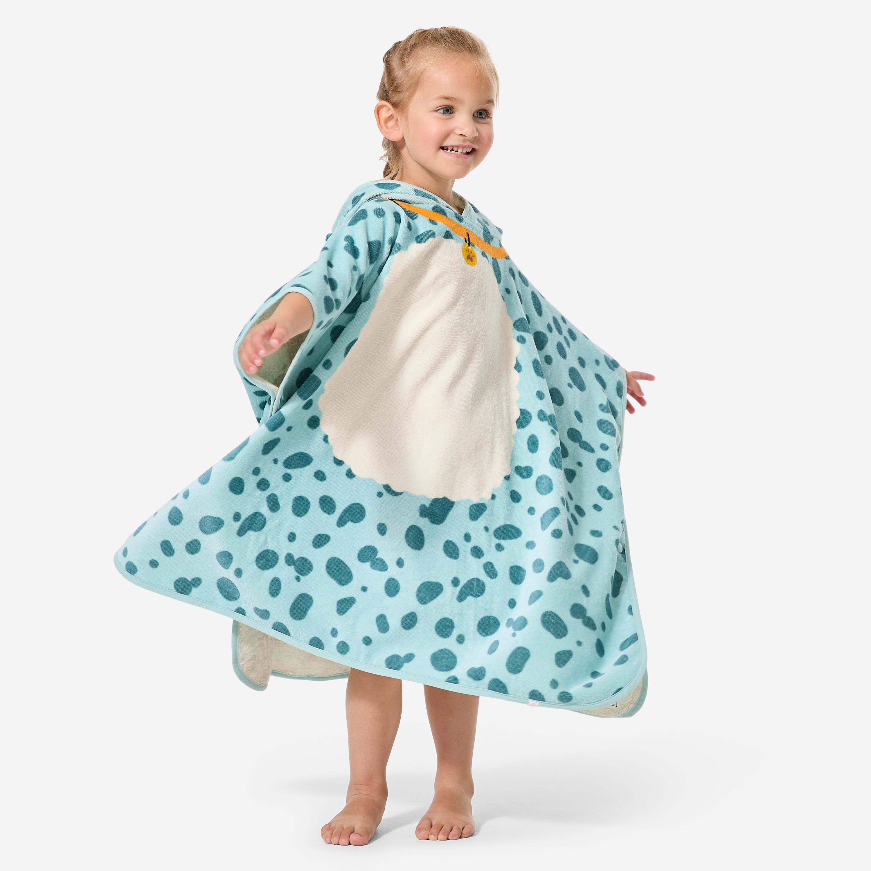 NABAIJI Bade-Poncho Baby Baumwolle - Hund grün