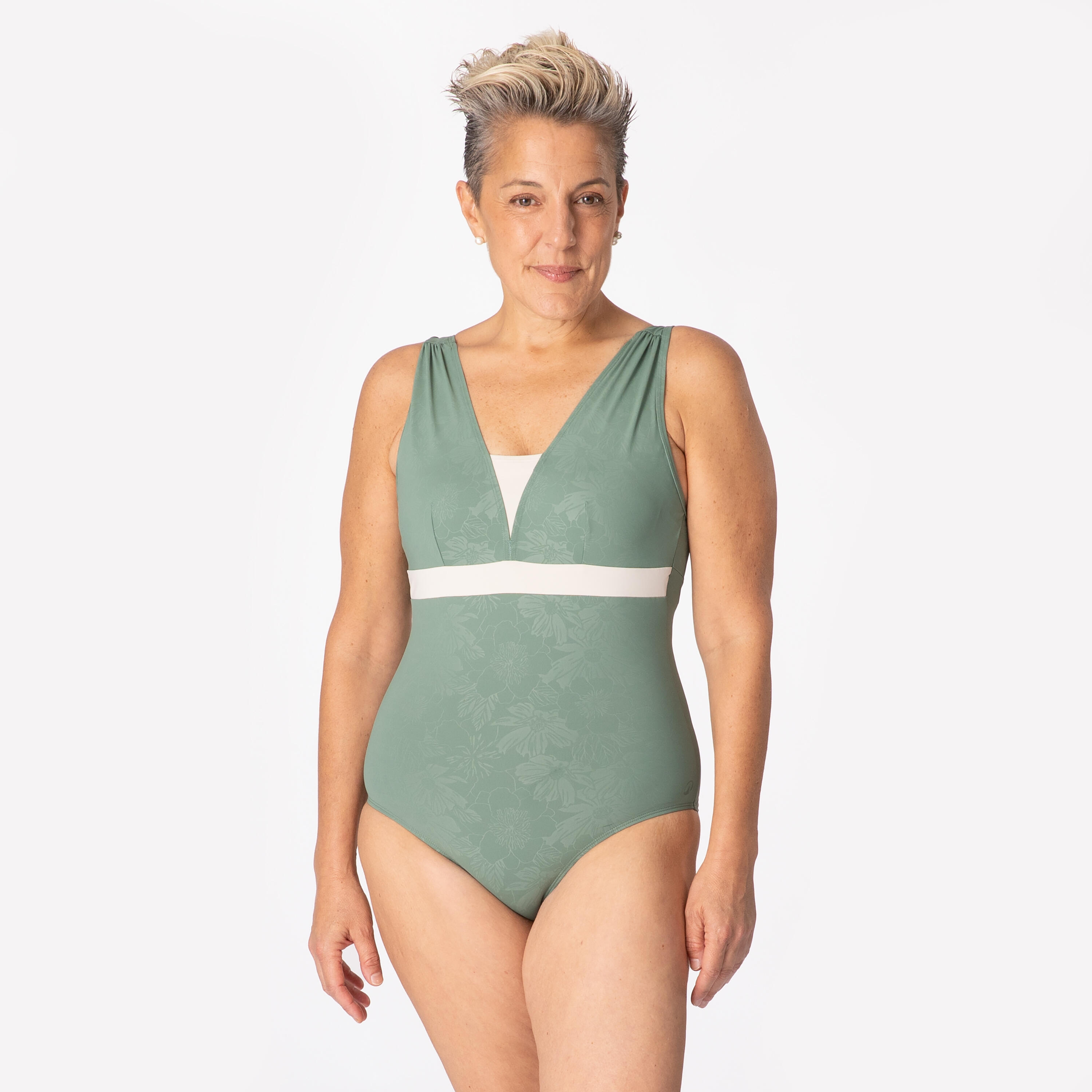 NABAIJI Badeanzug Damen kompatibel mit Prothese - Aquakokoon dunkelgrün