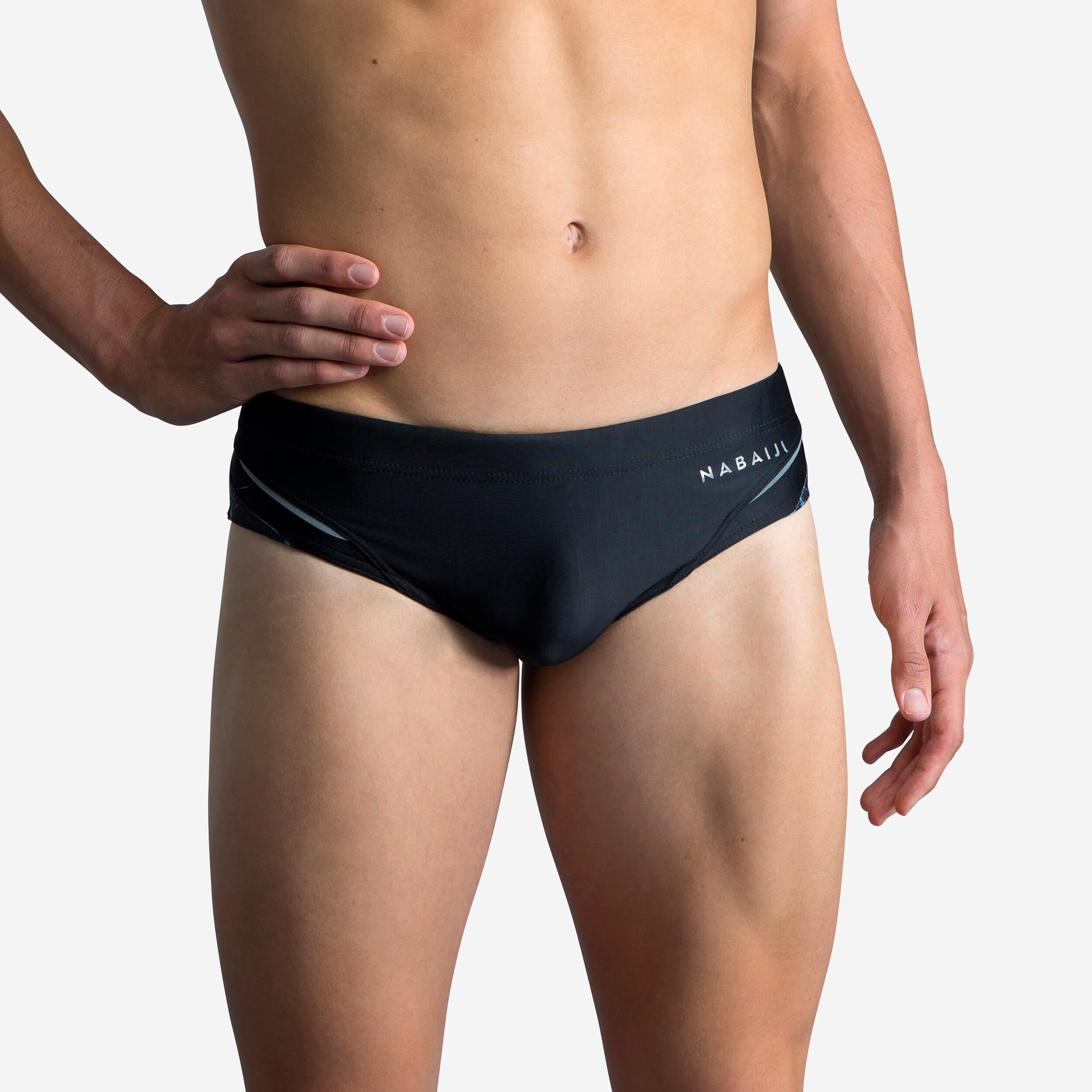 NABAIJI Badehose Slip 900 Yoke Print Koli Herren schwarz
