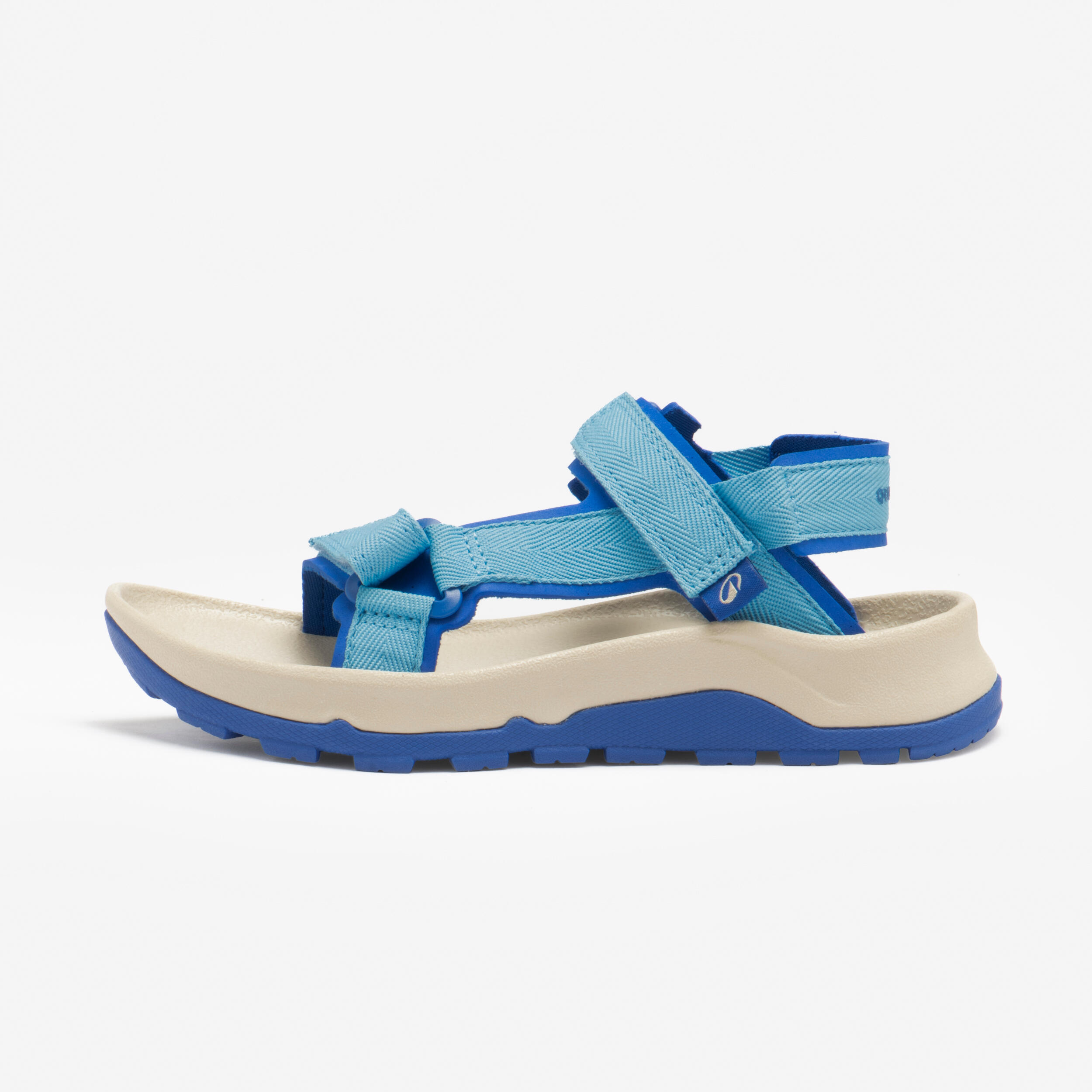 QUECHUA Sandalen Kinder Größe 28–38 bequem Klettverschluss Wandern - NH500 blau