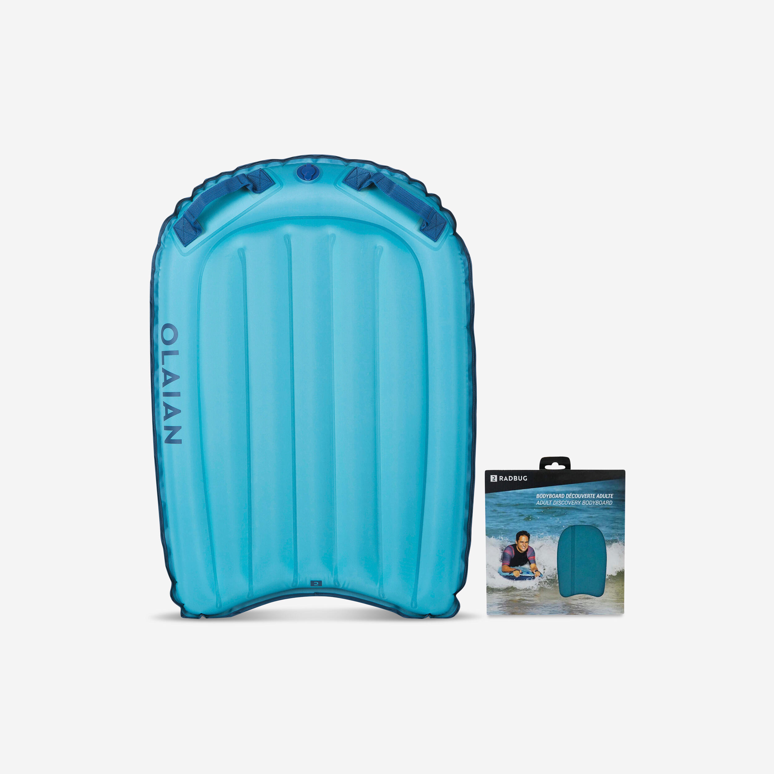 OLAIAN Gebraucht - Bodyboard aufblasbar Discovery Einsteiger 25 bis 90Â kg - Compact blau - GUT