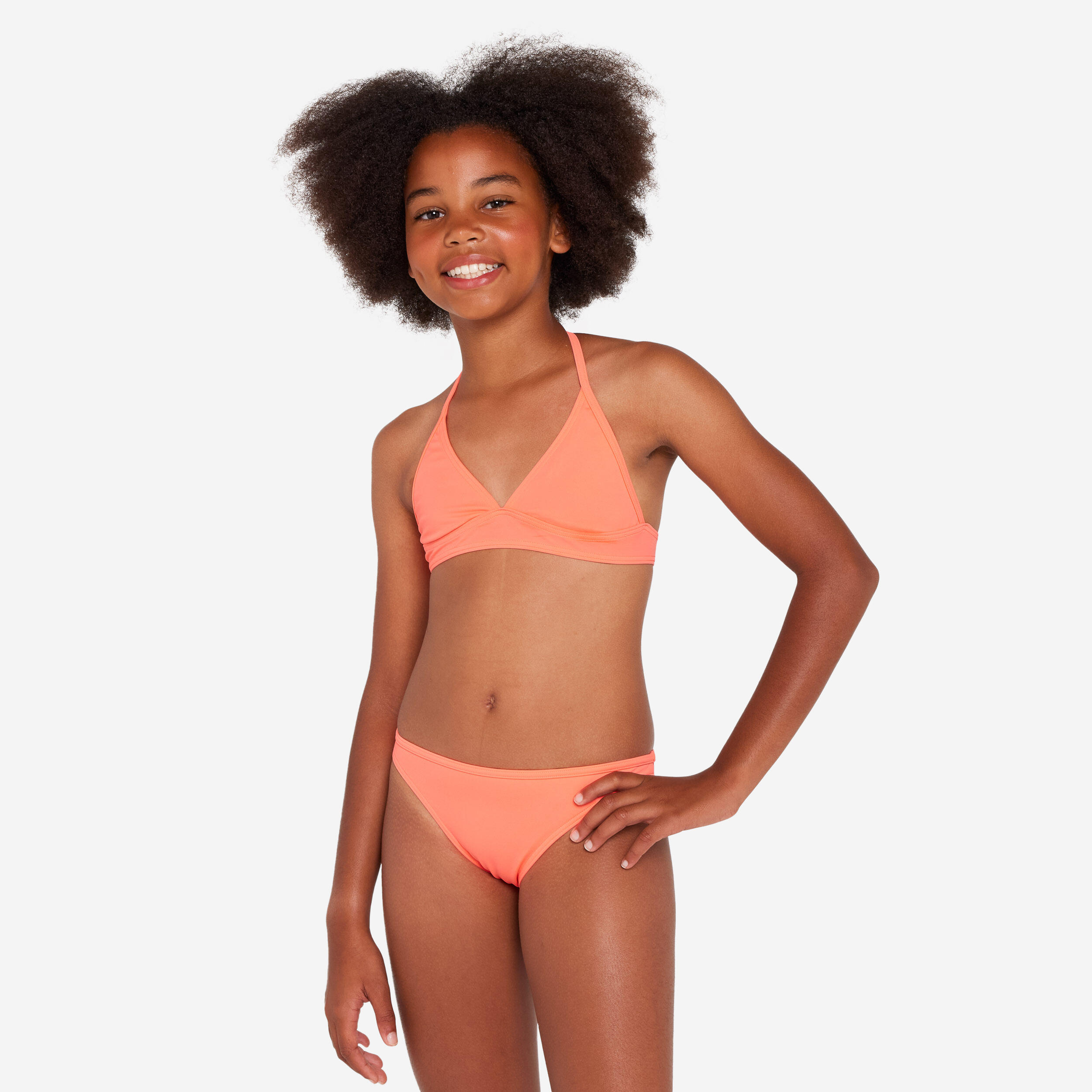 OLAIAN Bikini-Set Surfen MÃ¤dchen Tali koralle 131-140cm 8-9J