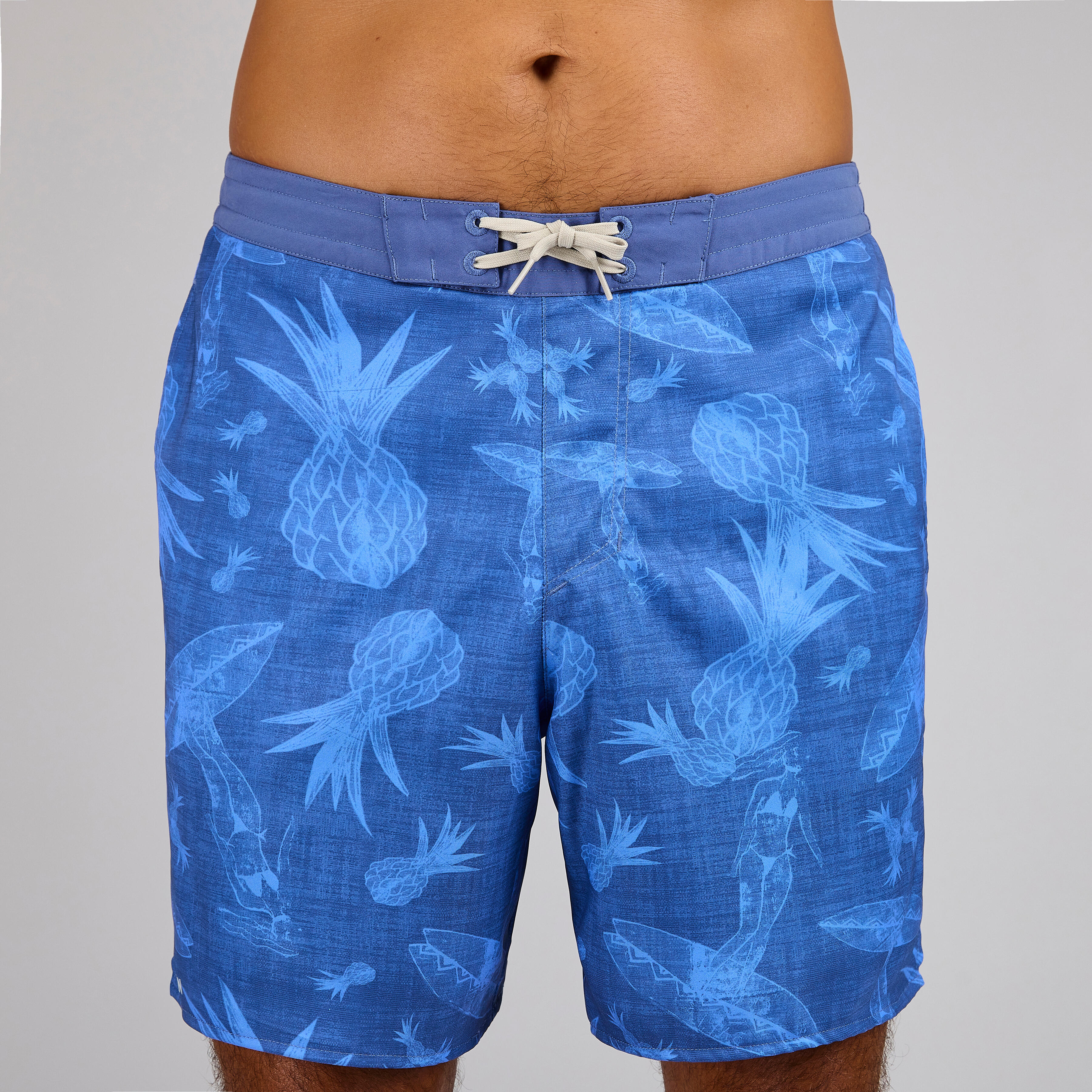 OLAIAN Boardshorts lang 100 Surfergirl blau 2XL