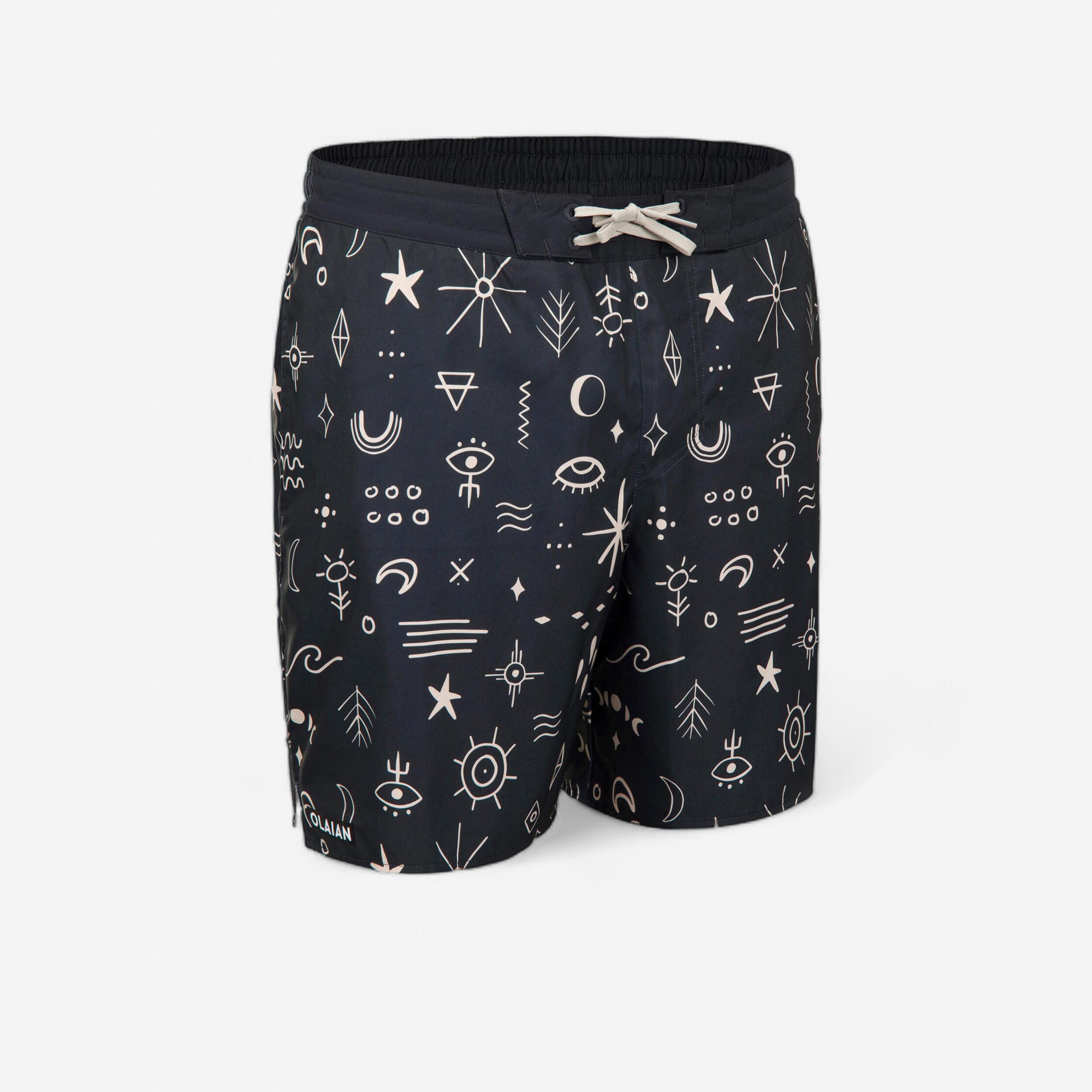 OLAIAN Boardshorts Surfen 100 long Eco Symbol schwarz S