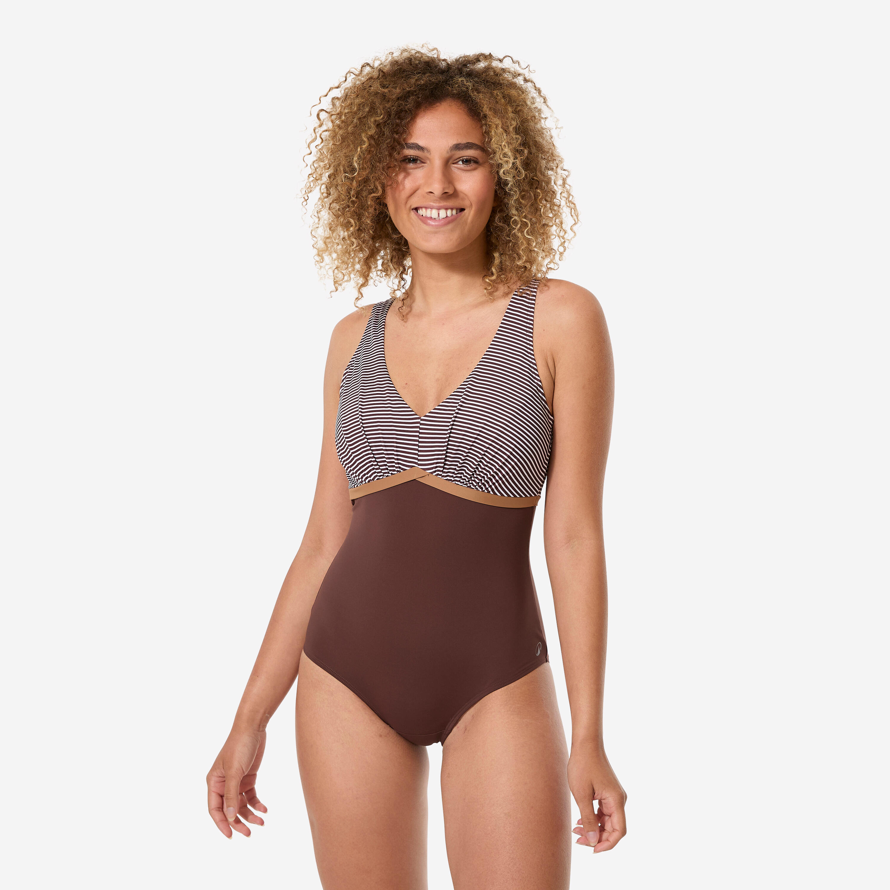 Decathlon Badeanzug Aquafitness Damen - Rosy braun
