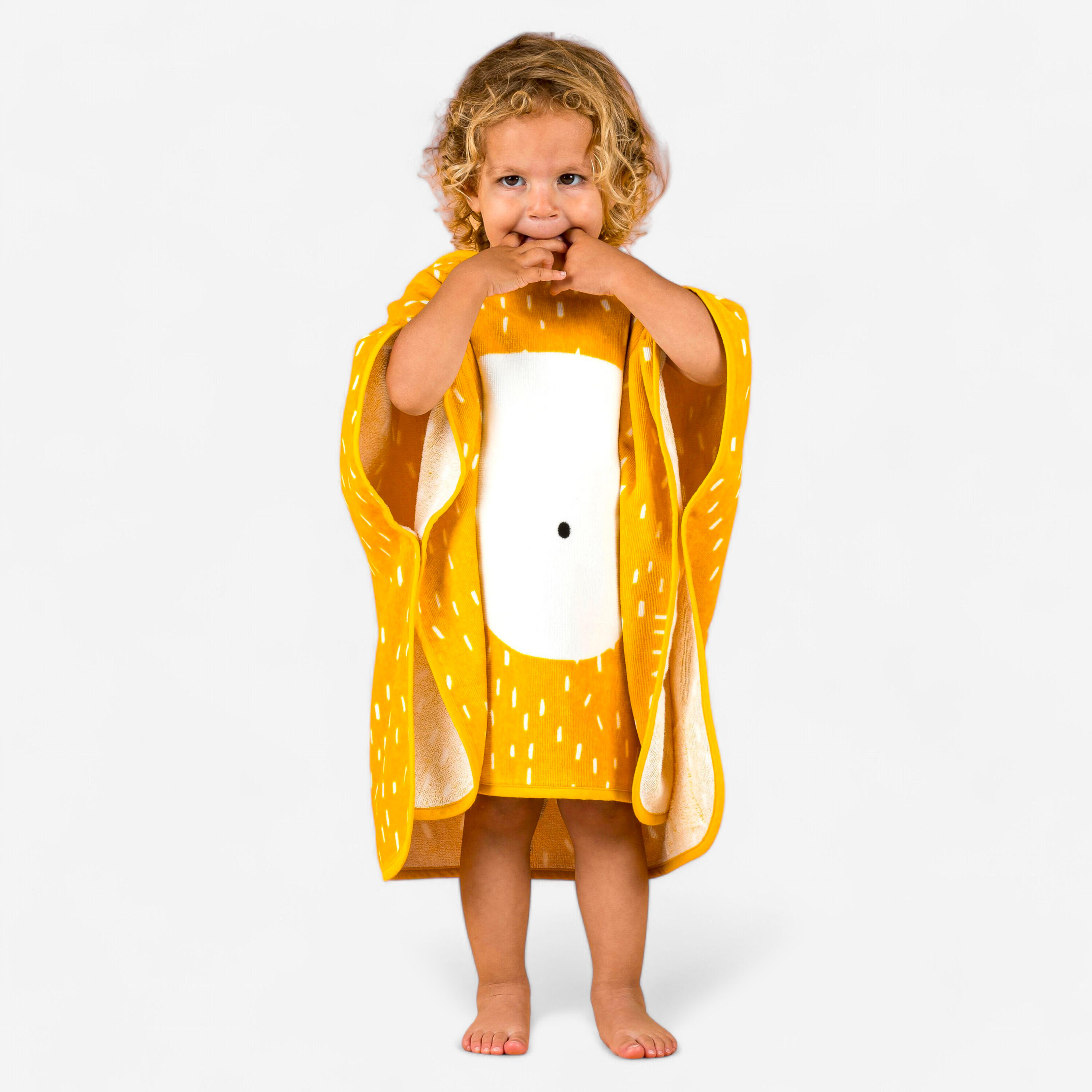 NABAIJI Bade-Poncho Baby Baumwolle - Löwe gelb