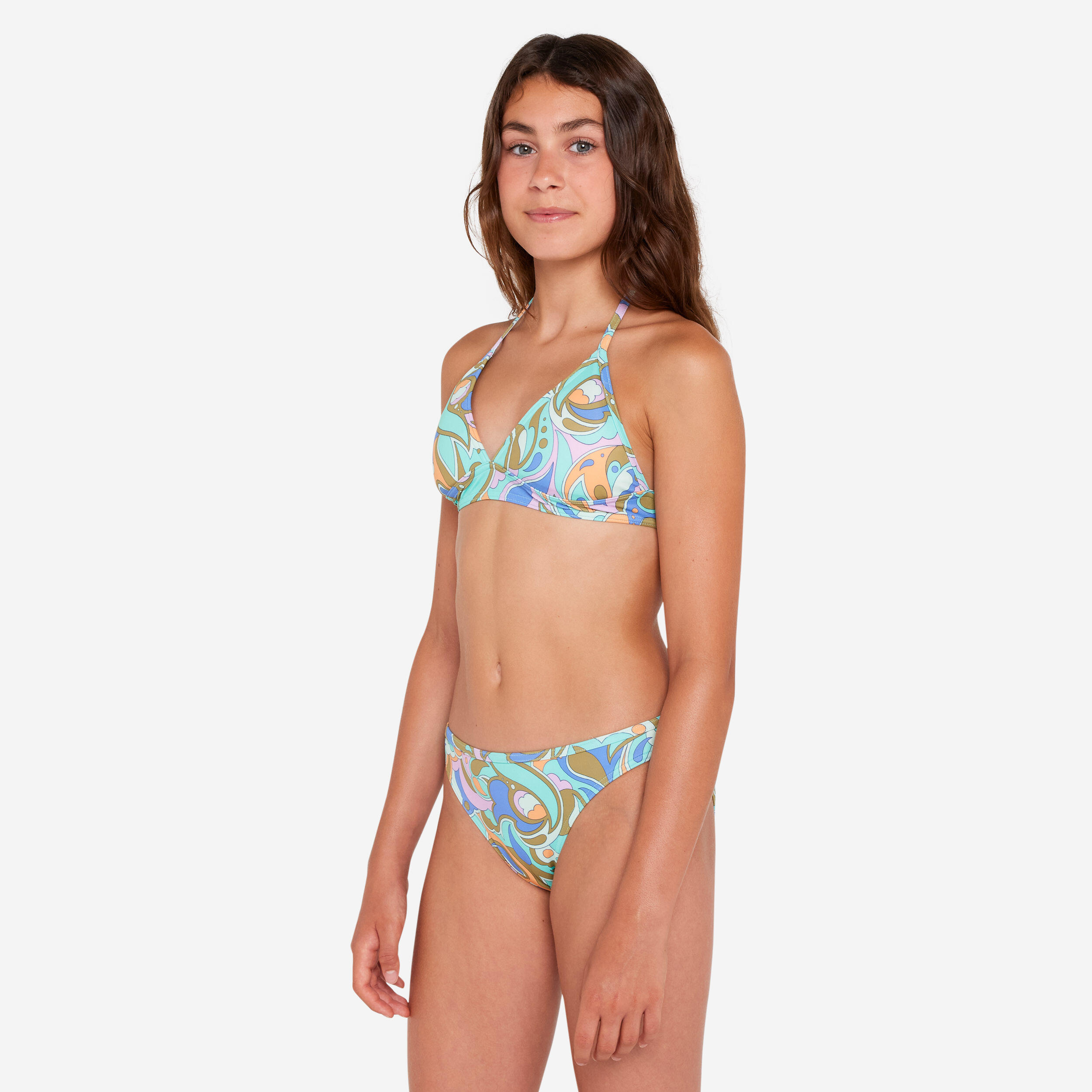 OLAIAN Bikini-Set Surfen MÃ¤dchen Tali geblÃ¼mt/mehrfarbig 149-159cm 12-13J
