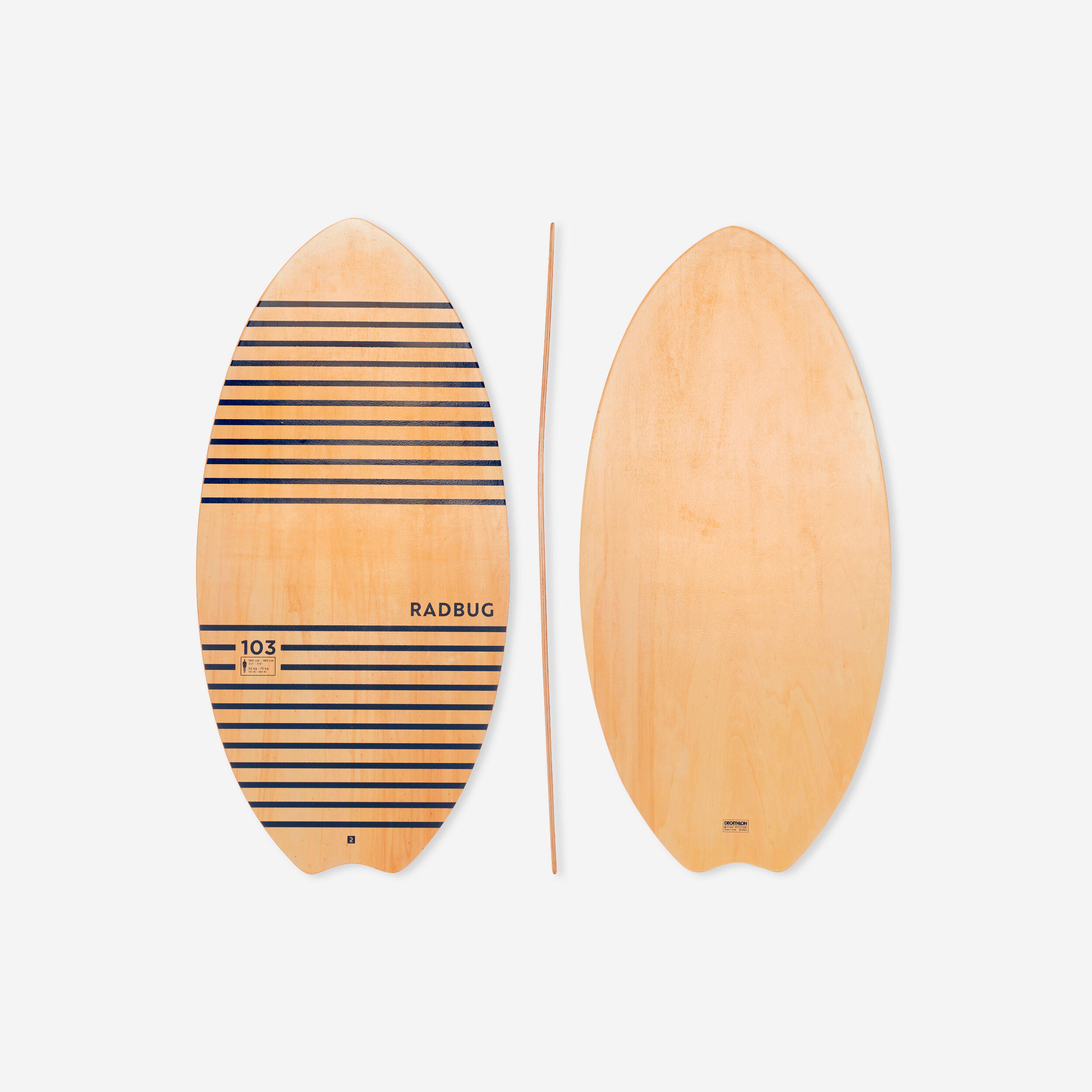 RADBUG Skimboard 100 Holz Damen/Herren
