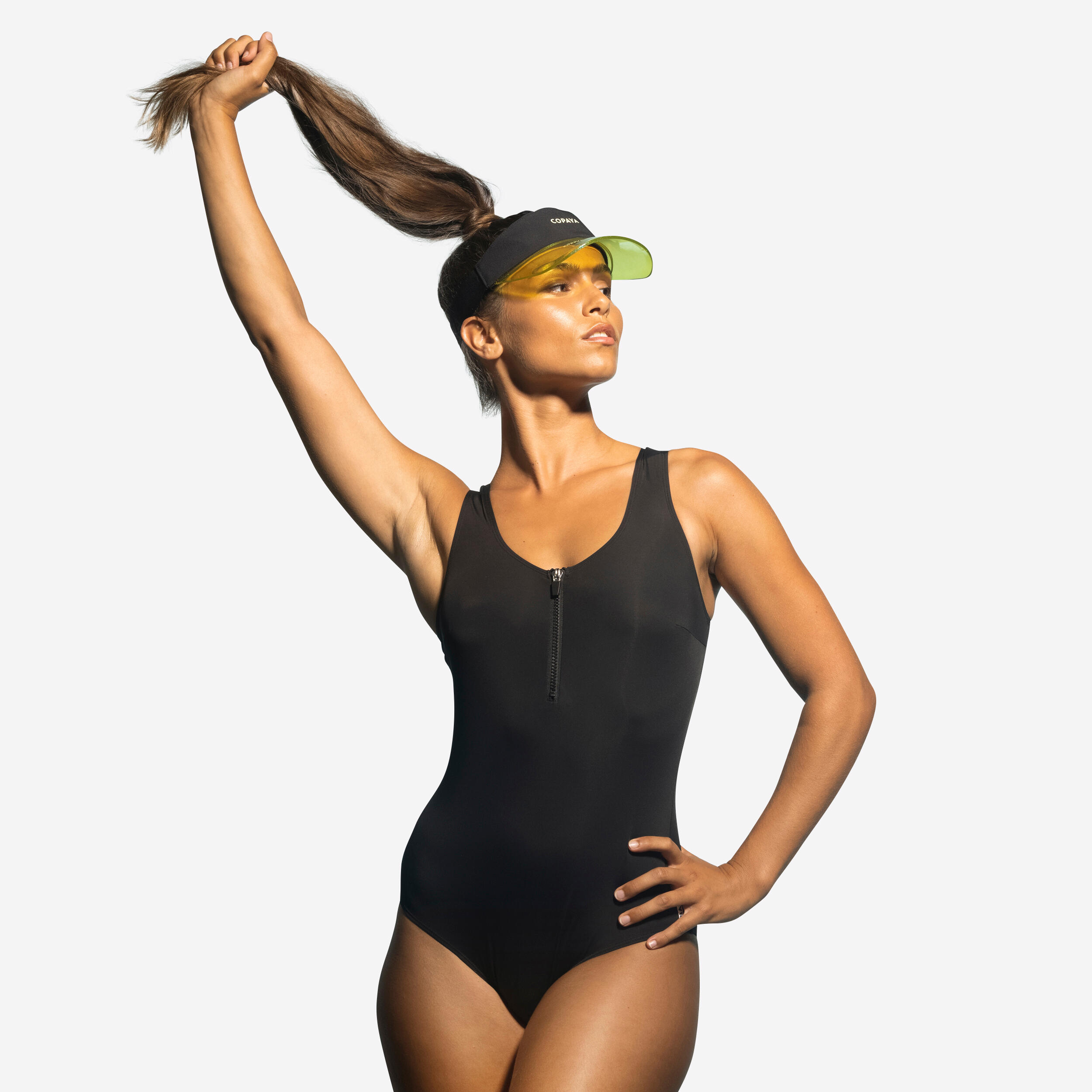 Decathlon Badeanzug Damen Aquagym Aquabiking - Lio schwarz