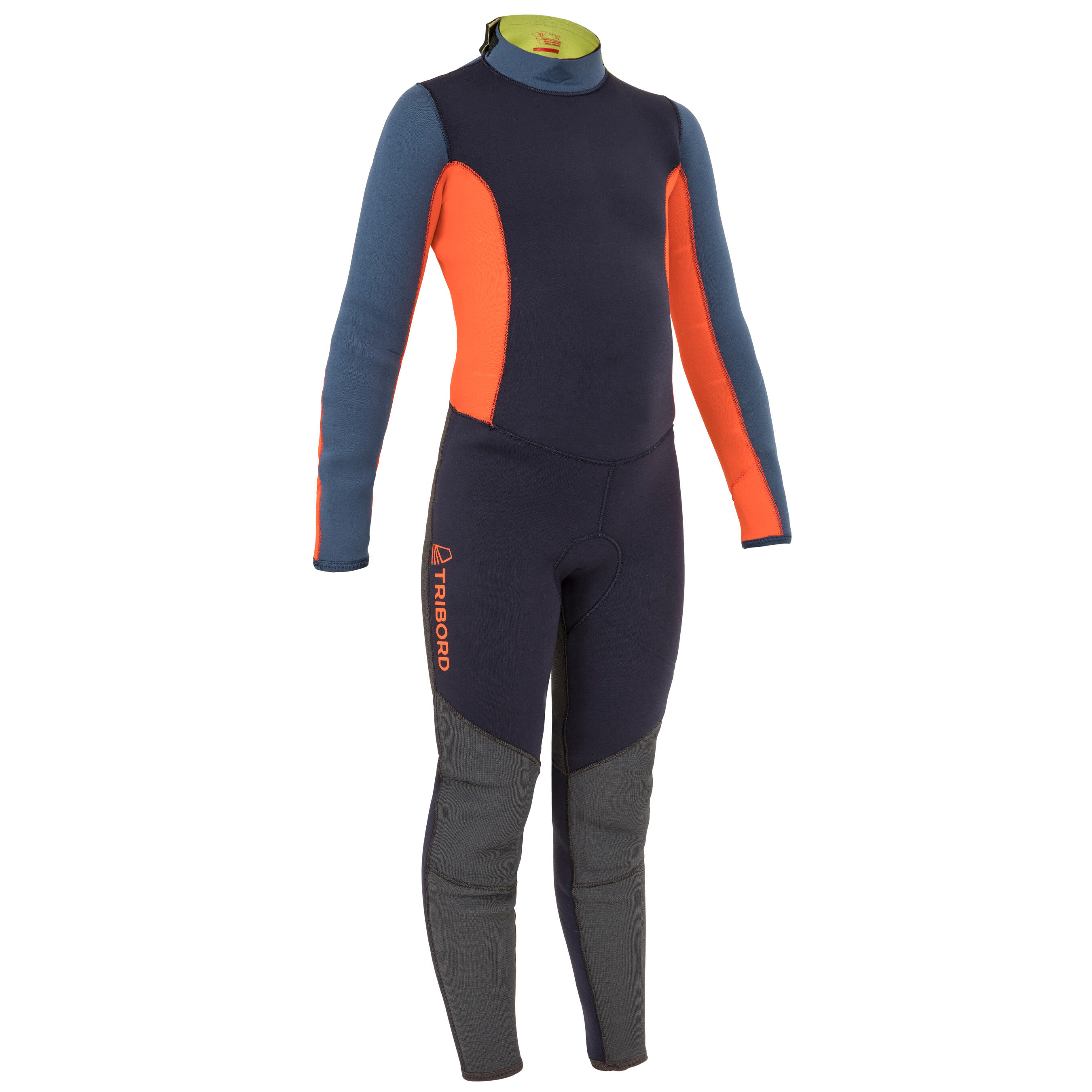 TRIBORD Neoprenanzug Segeln Jolle Katamaran Kinder 500 3/2 mm blau/orange 140 cm 10J