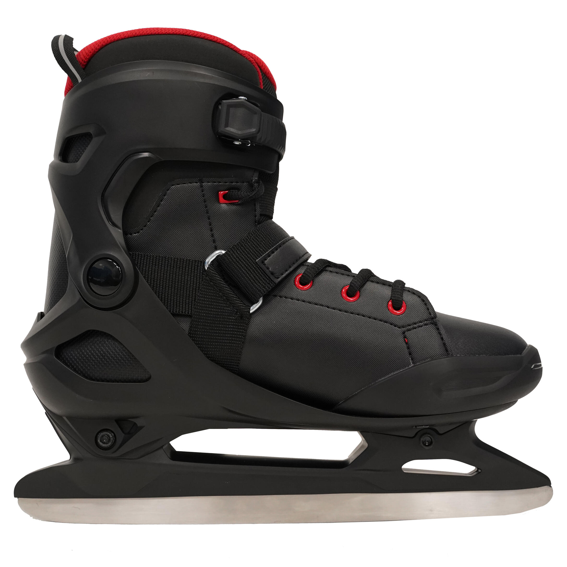 OXELO Schlittschuhe Fit 500 Herren schwarz/rot