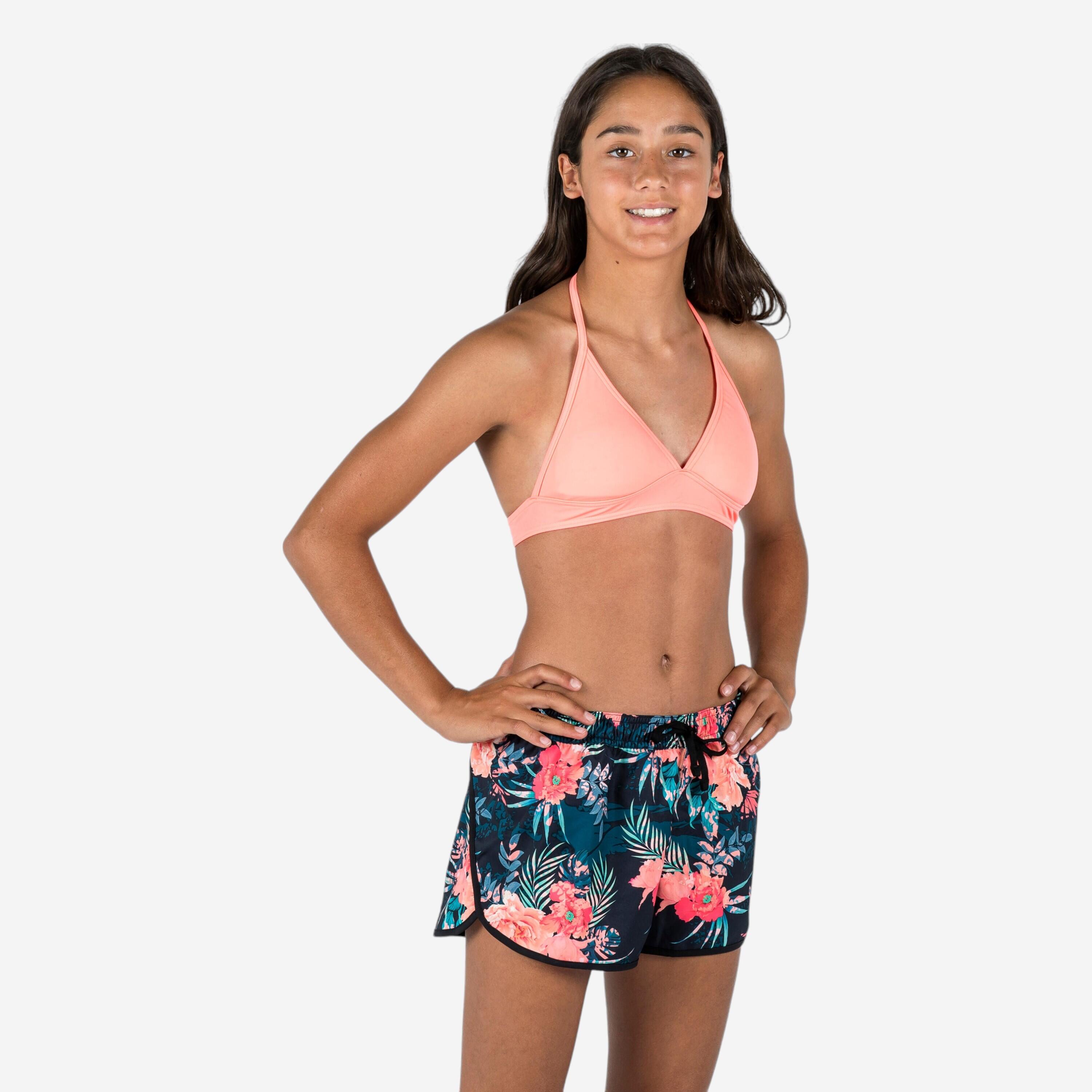Decathlon Boardshorts Surfen Mädchen Shiso schwarz