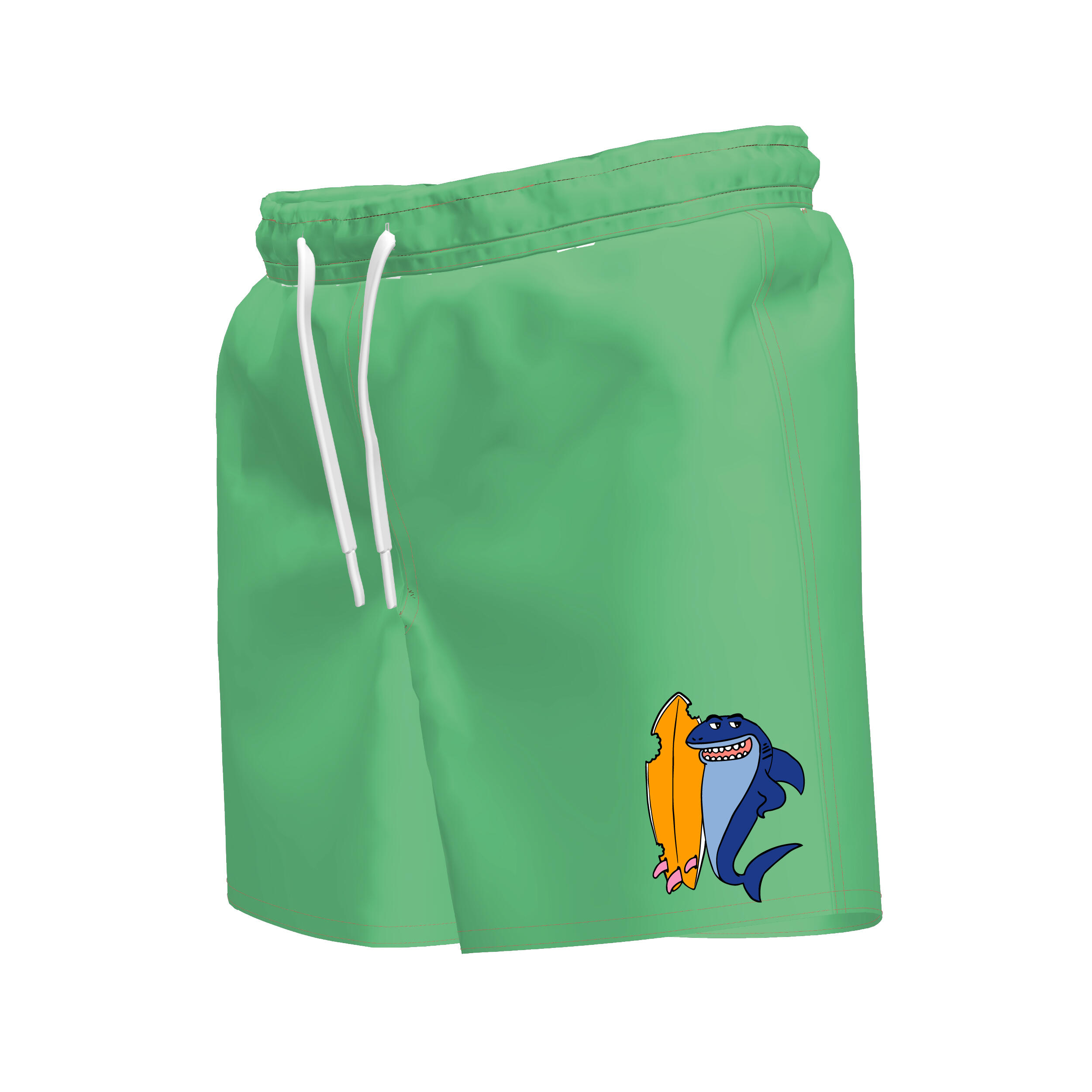 OLAIAN Boardshorts Kinder 100 Strukturstoff grÃ¼n 123-130cm 7-8J