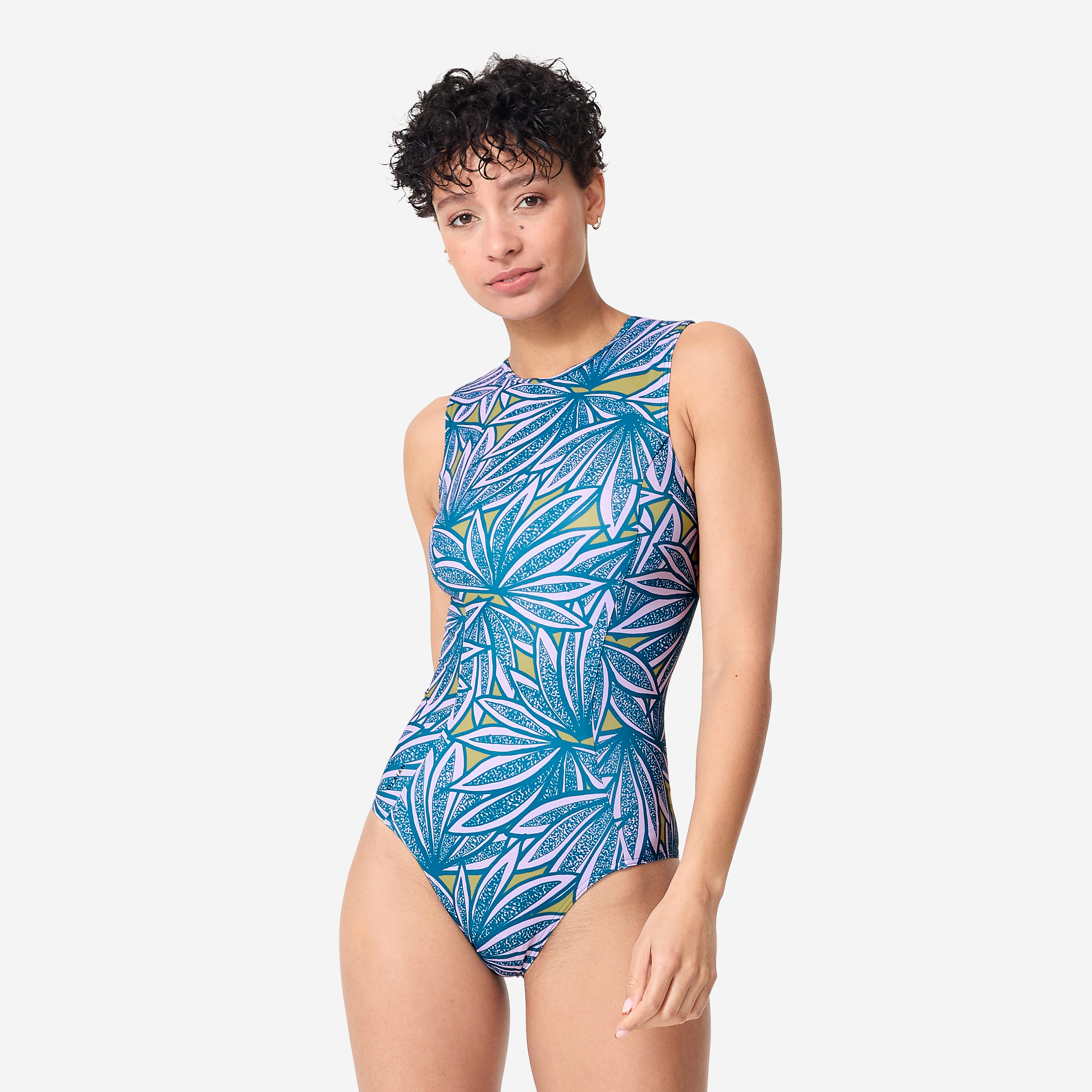 OLAIAN Badeanzug Surfen Damen Carla blau/violett DE 44 / FR 46