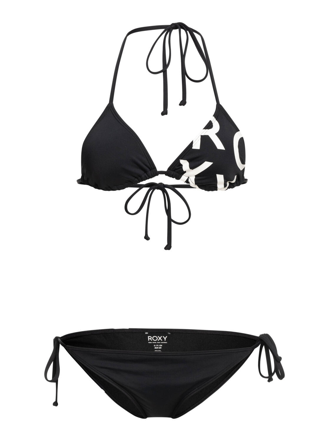 Roxy Triangle-Bikini-Set BEACH CLASSICS TIE SIDE Schwarz Frauen