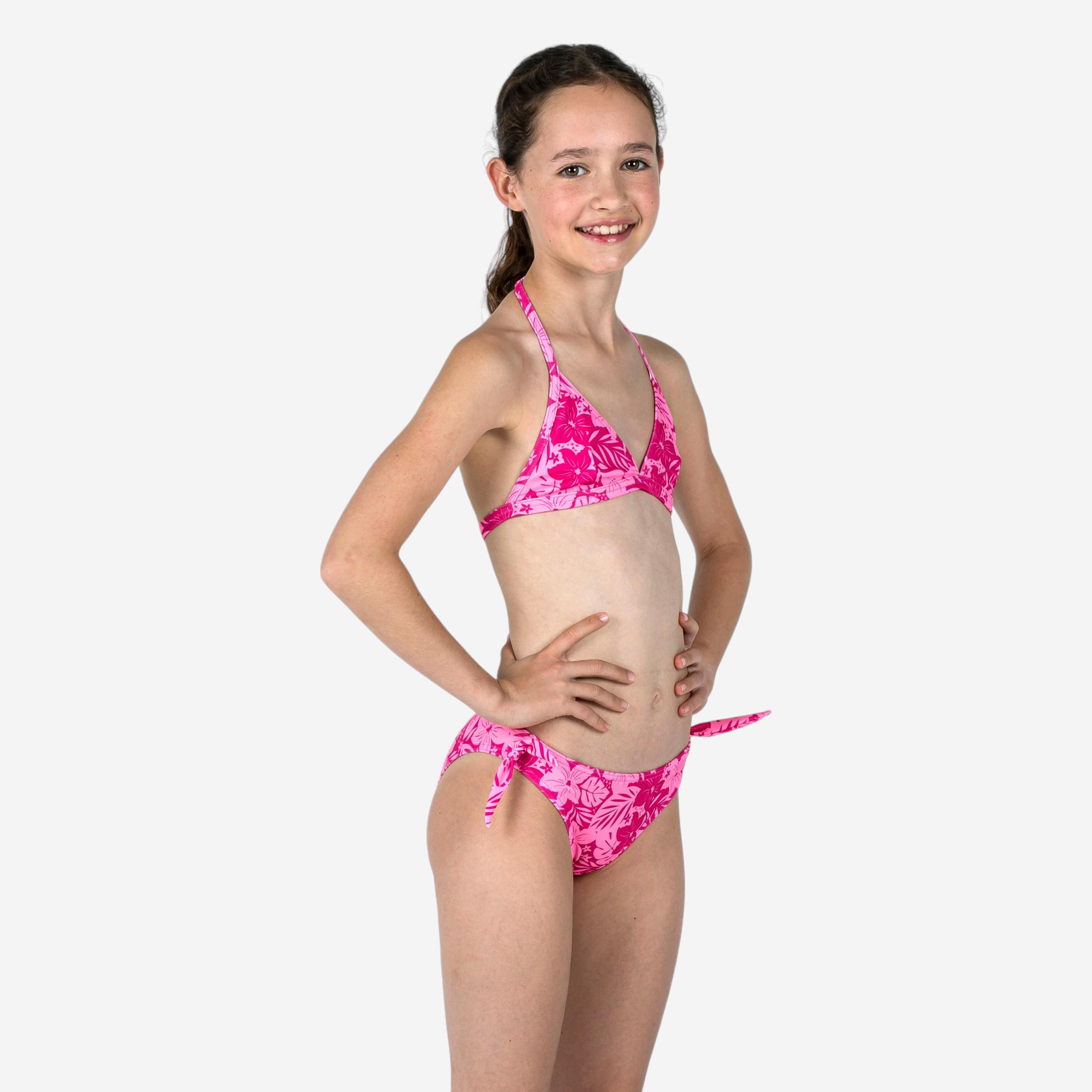 OLAIAN Bikini-Set MÃ¤dchen - 100 Tania Tropical rosa 141-148cm 10-11J