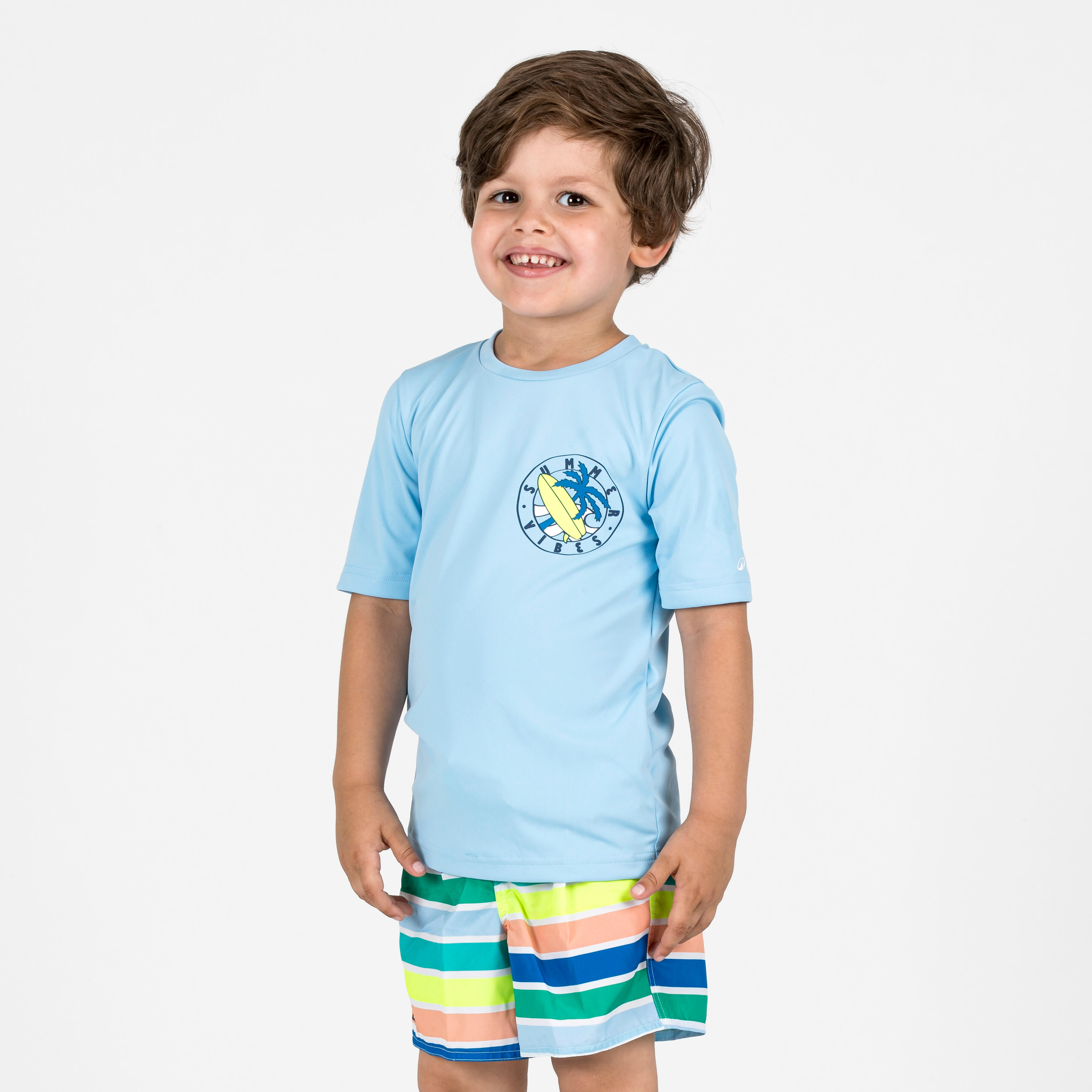 OLAIAN Boardshorts Jungen 100 Stripy mehrfarbig gestreift 103-112cm 4-5J
