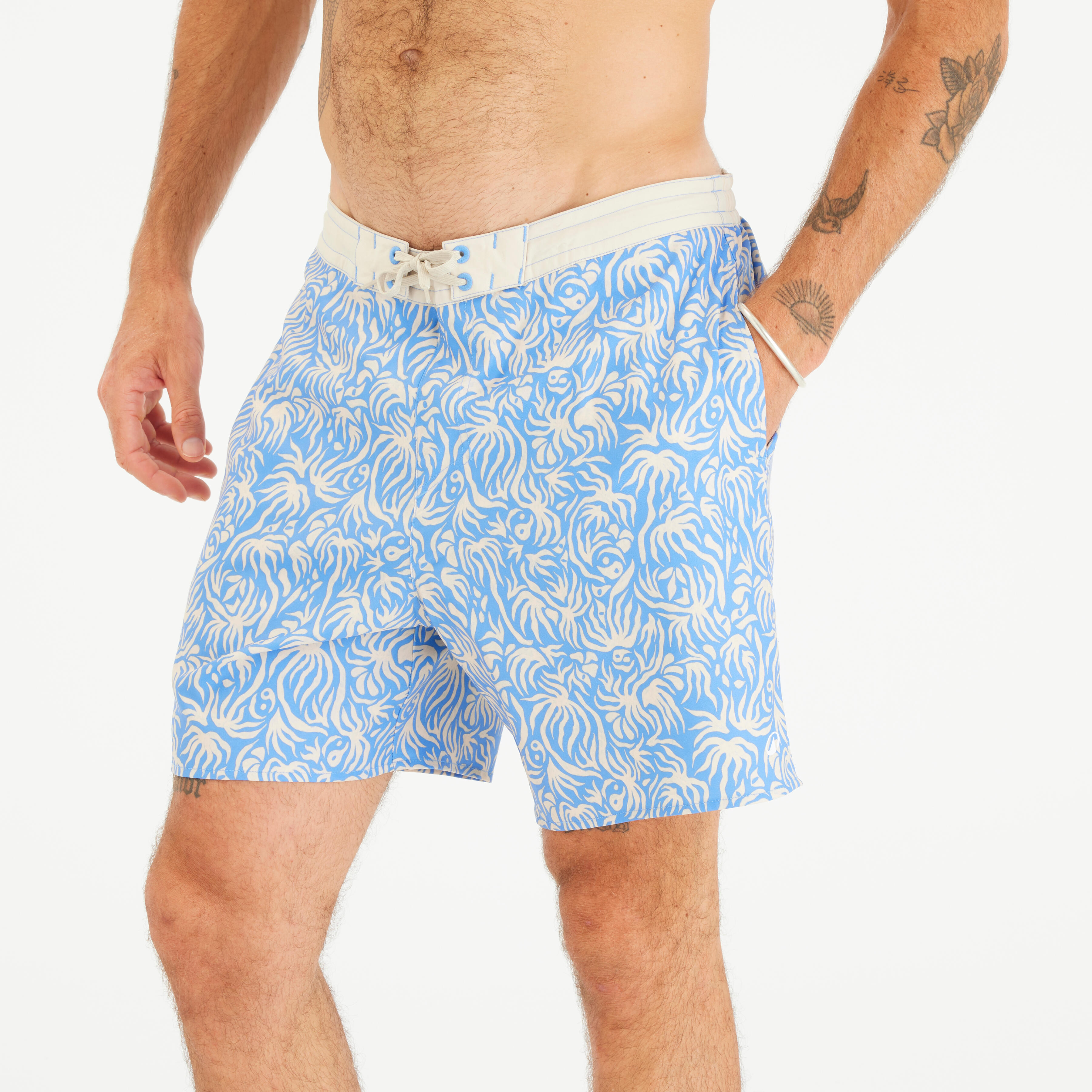 Decathlon Boardshorts Herren 100 Flora halblang 18