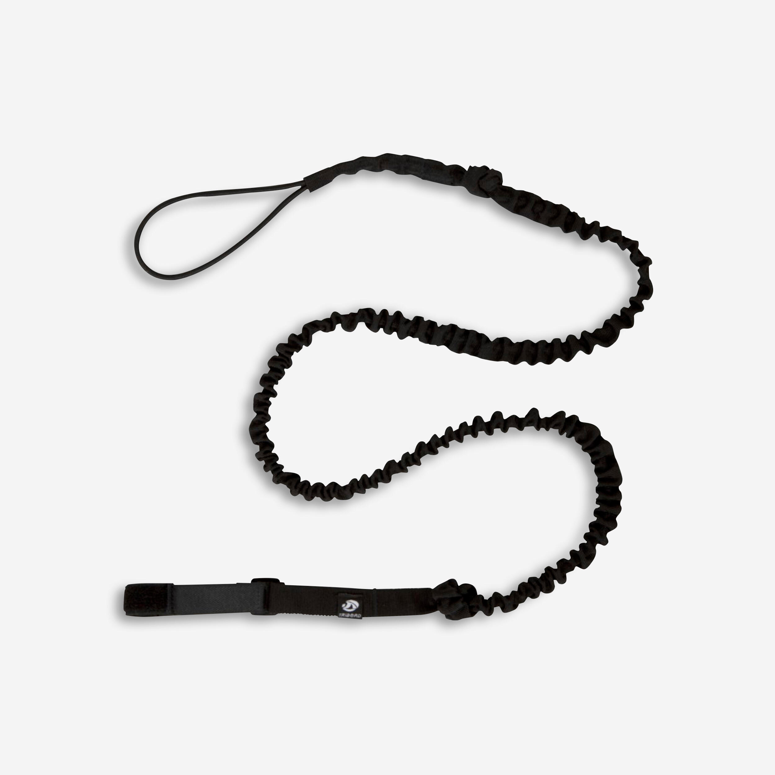 TRIBORD Leash fÃ¼r Kajakpaddel elastisch - schwarz NO SIZE