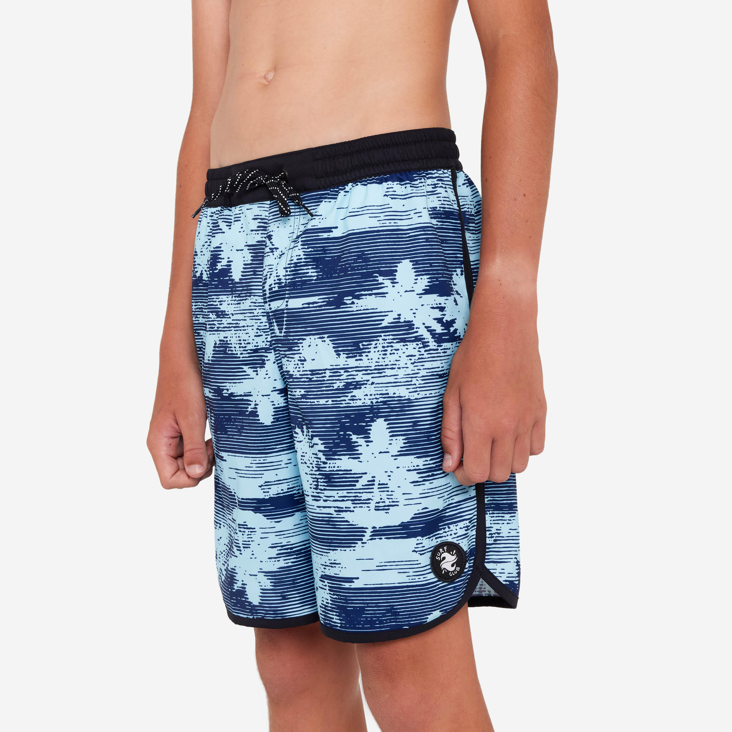 OLAIAN Boardshorts Surfen Jungen 500 View blau 131-140cm 8-9J
