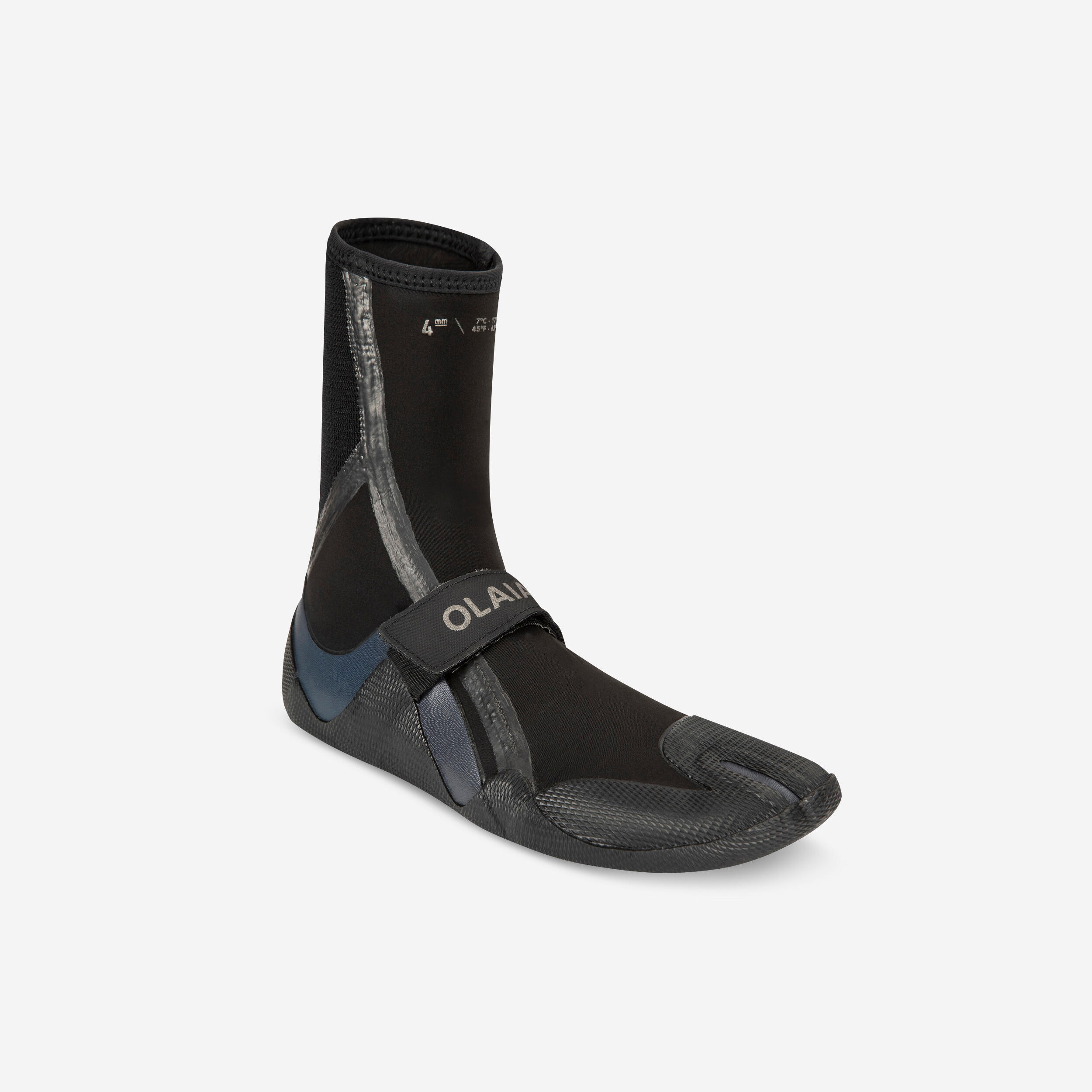 OLAIAN Neoprenschuhe Surfen 900 Neopren 4 mm schwarz/grau