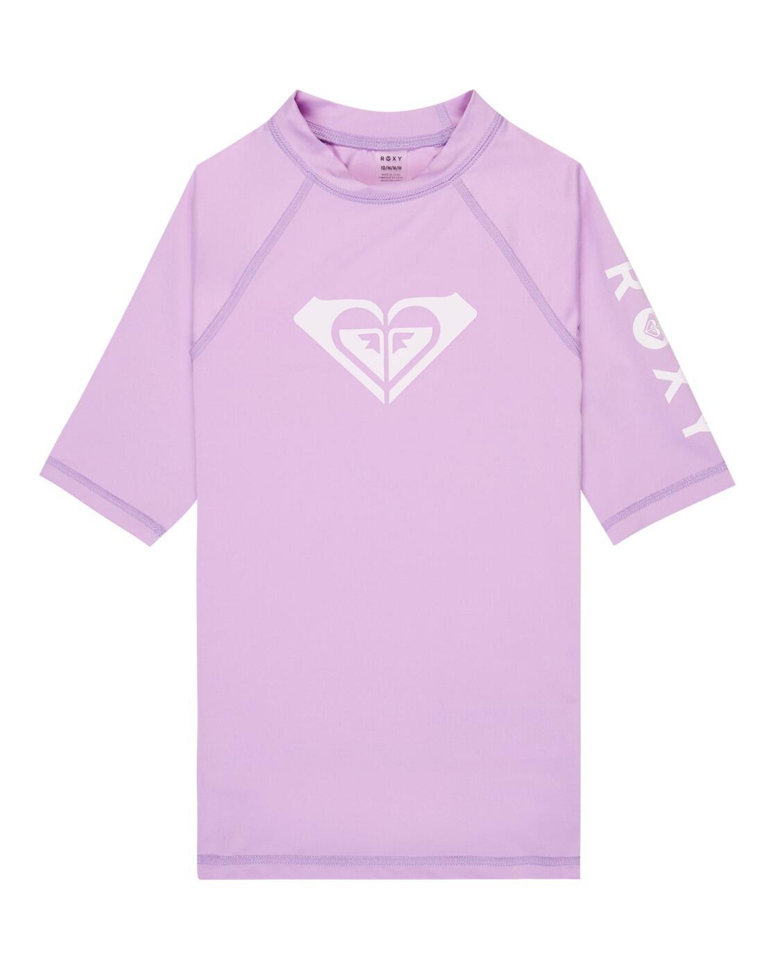 Roxy Kurzarm-Rashguard WHOLE HEARTED Lila Mädchen 6-16