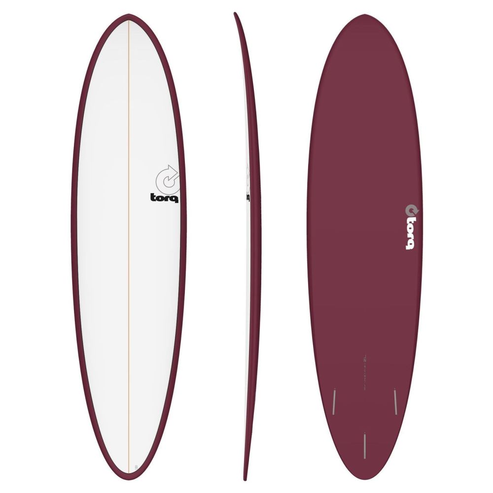 Surfboard TORQ Epoxy TET 7.2 Funboard White Burgun