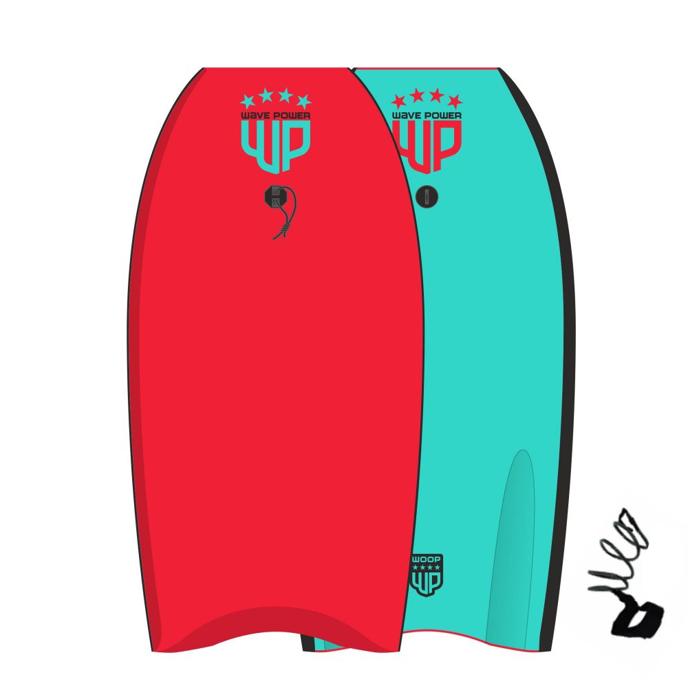 Wave Power Bodyboard Woop 42 Rot TÃ¼rkis