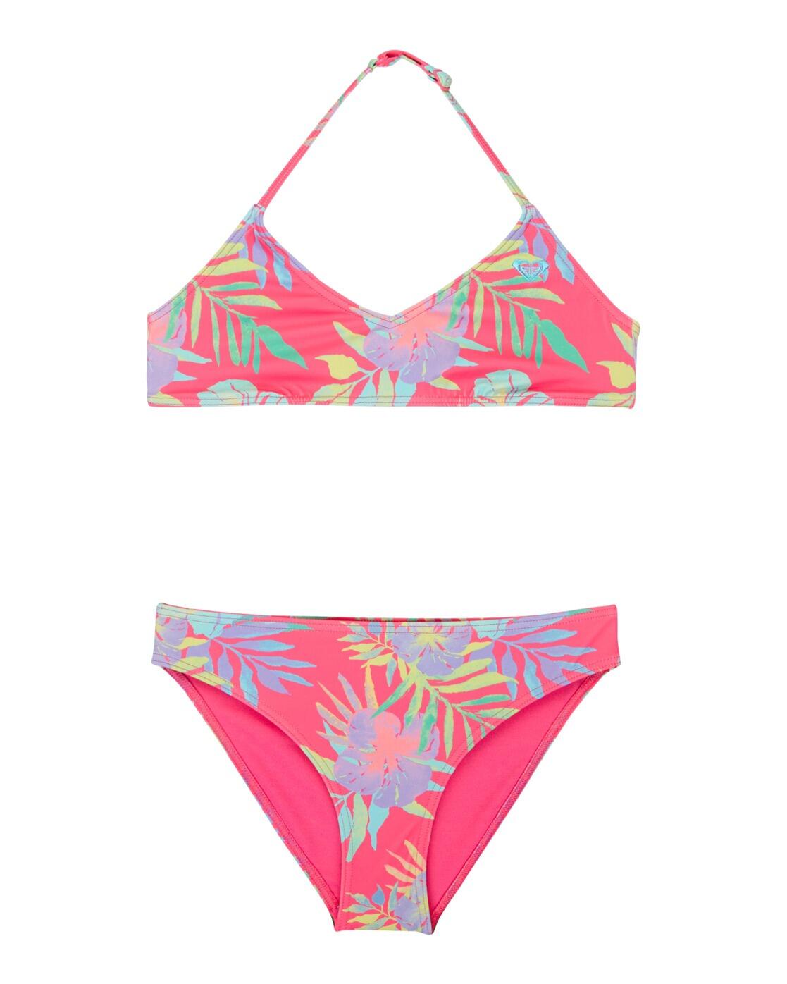 Roxy Zweiteiliges Bralette-Bikini-Set AQUARELLA Rosa Mädchen 6-16