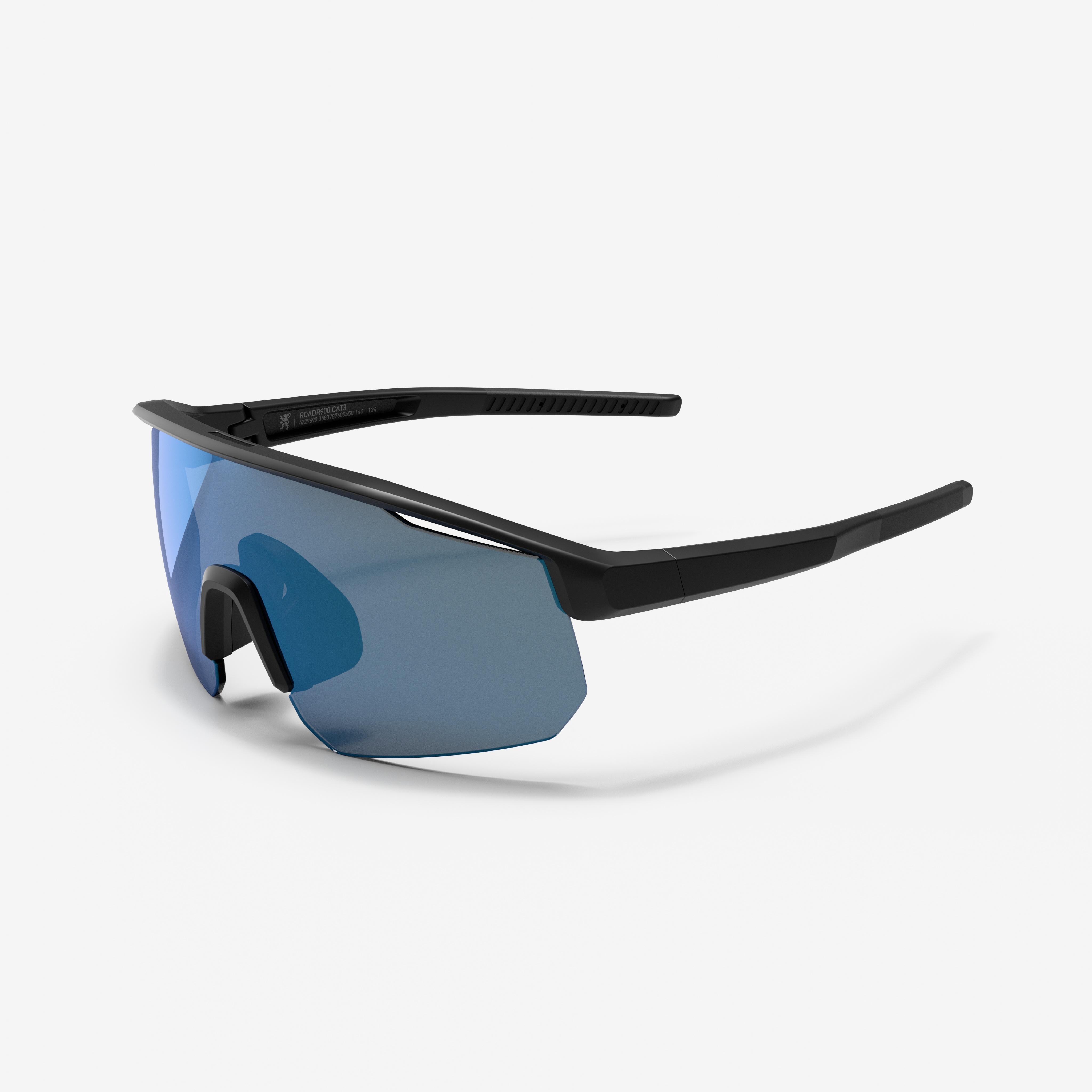 Decathlon Fahrradbrille Perf 500 Light Kat. 3 Damen/Herren schwarz/blau