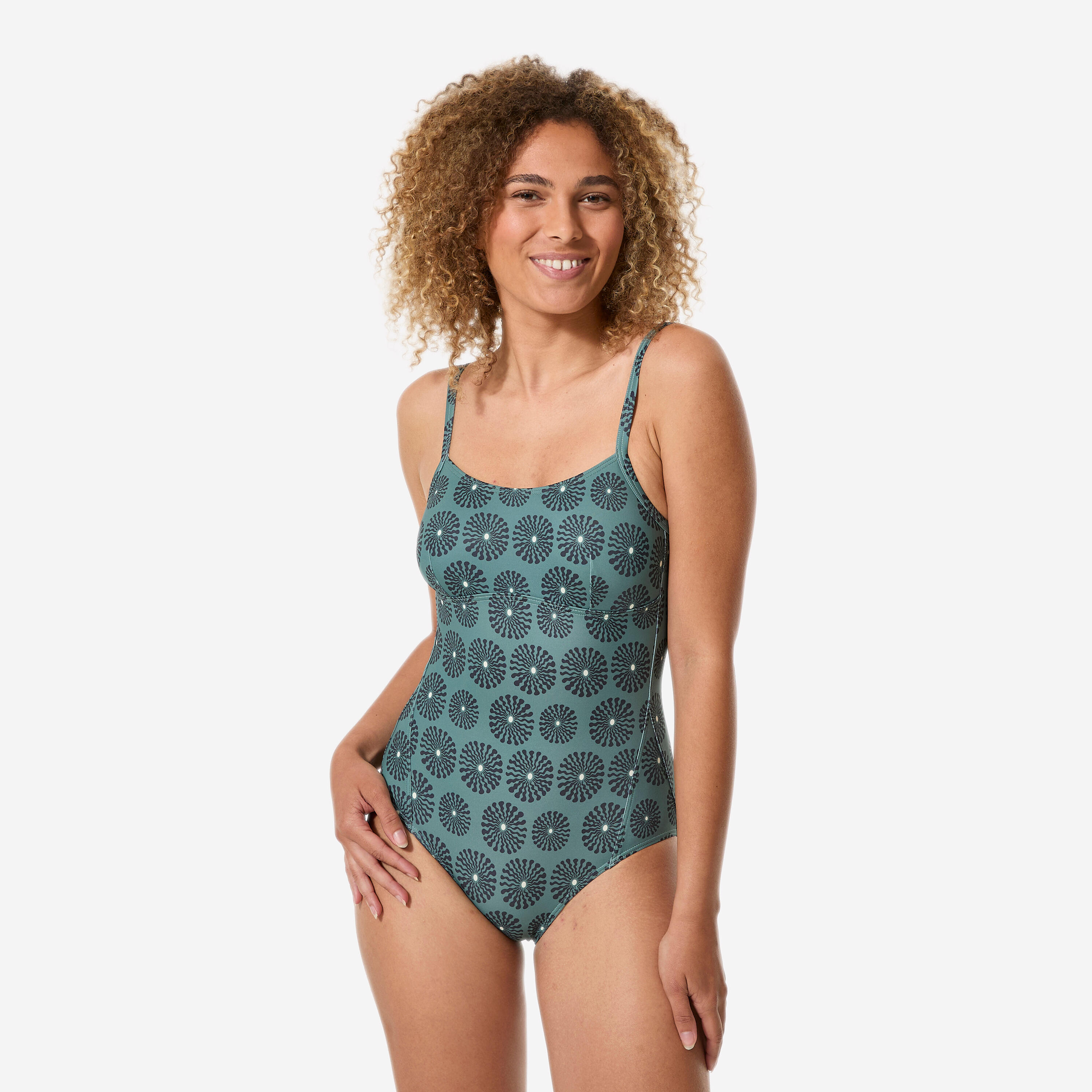 Decathlon Badeanzug Damen Cloe Sunny khaki