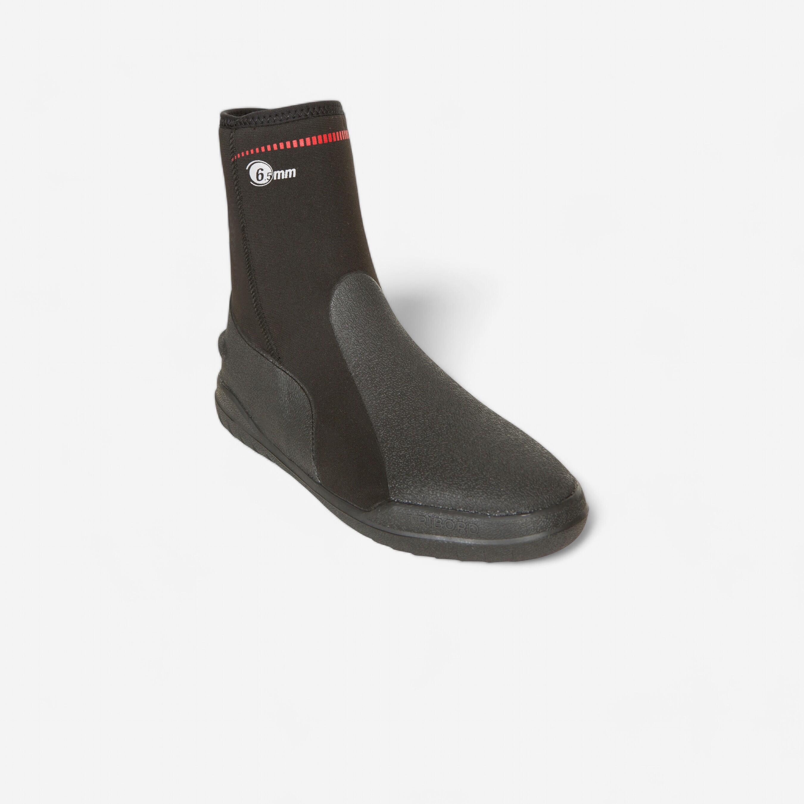 Decathlon Neoprenschuhe Tauchen Damen/Herren 500 6,5 mm schwarz