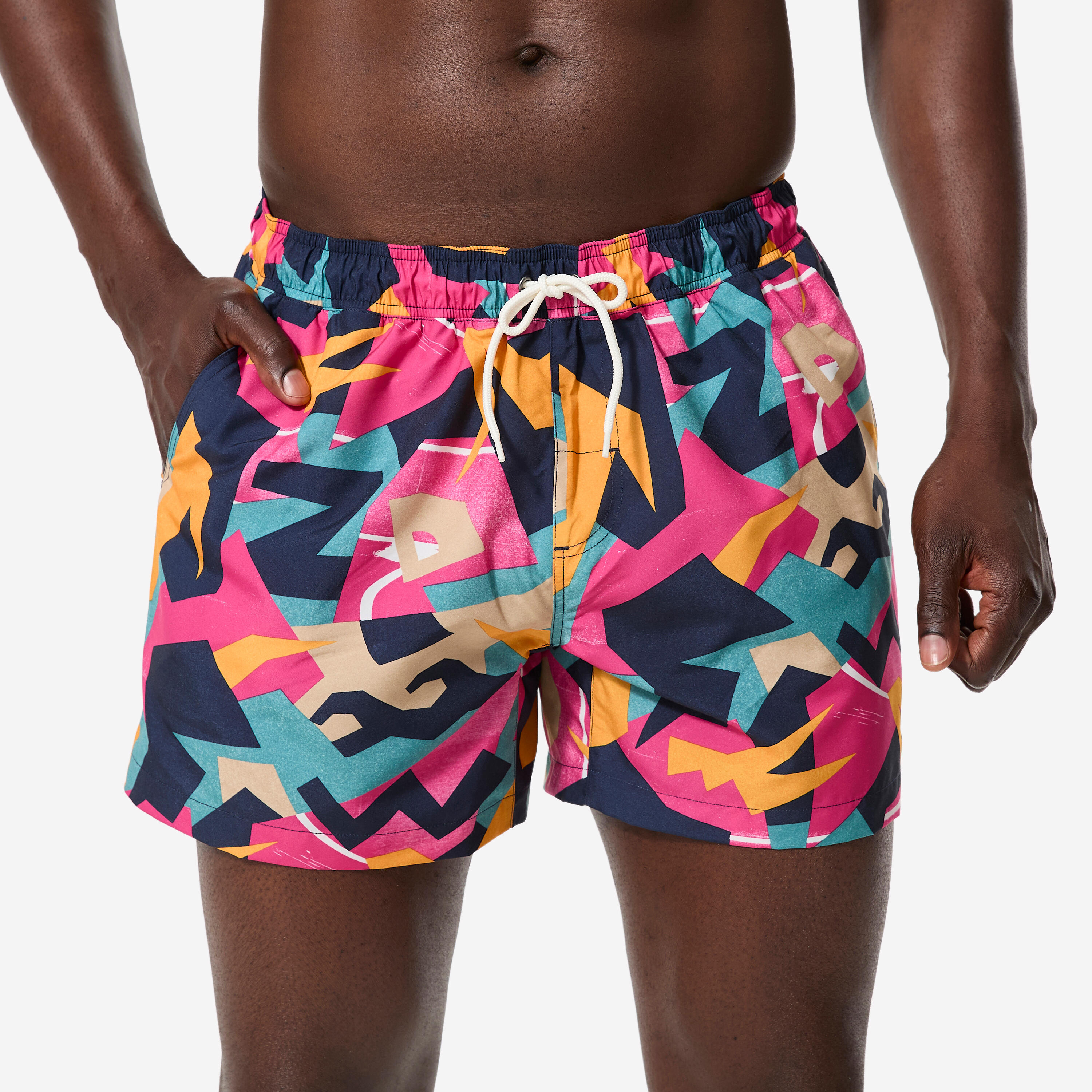 Decathlon Boardshorts Herren kurz 100 Retrovo 15'' orange