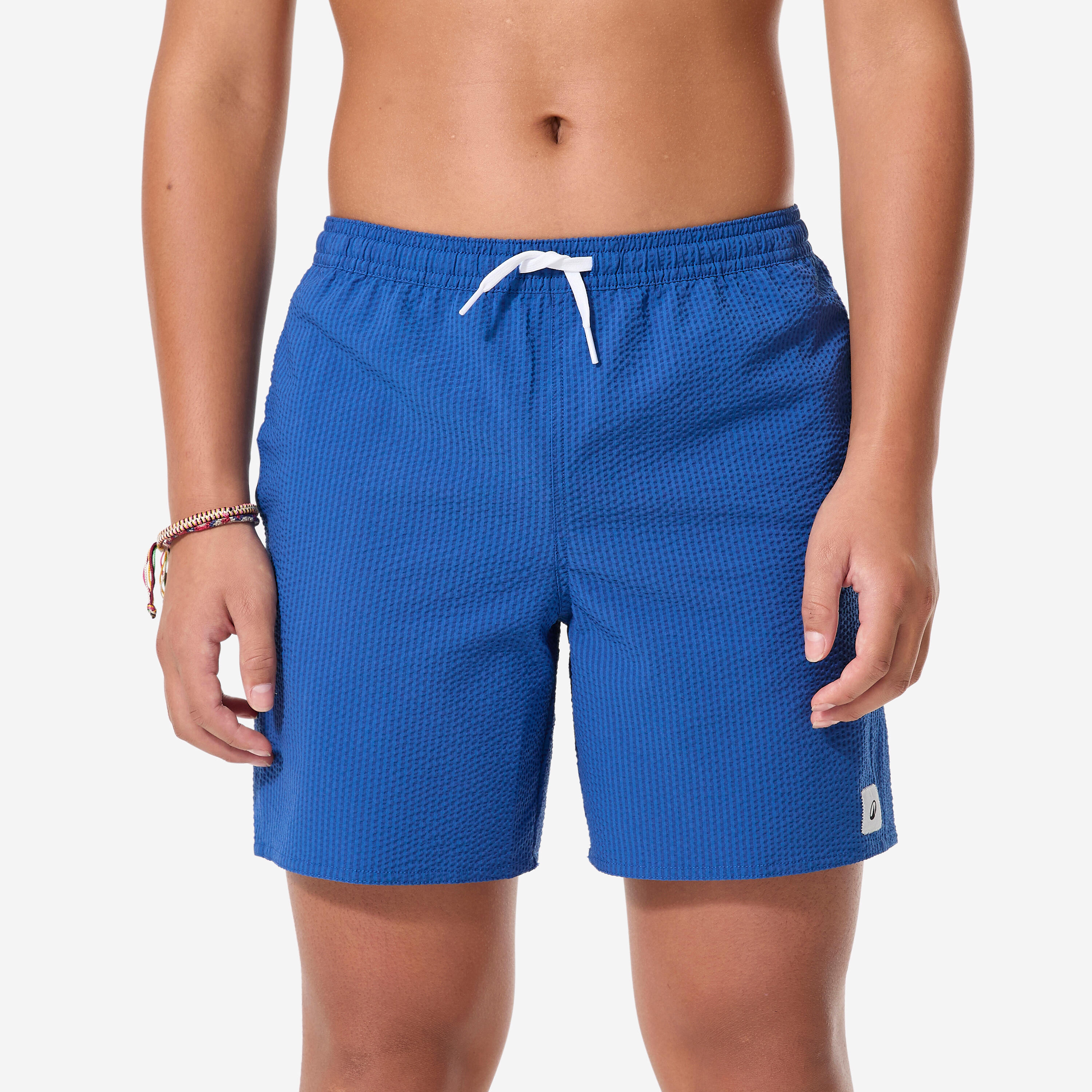 Decathlon Boardshorts Kinder 100 Seersucker blau