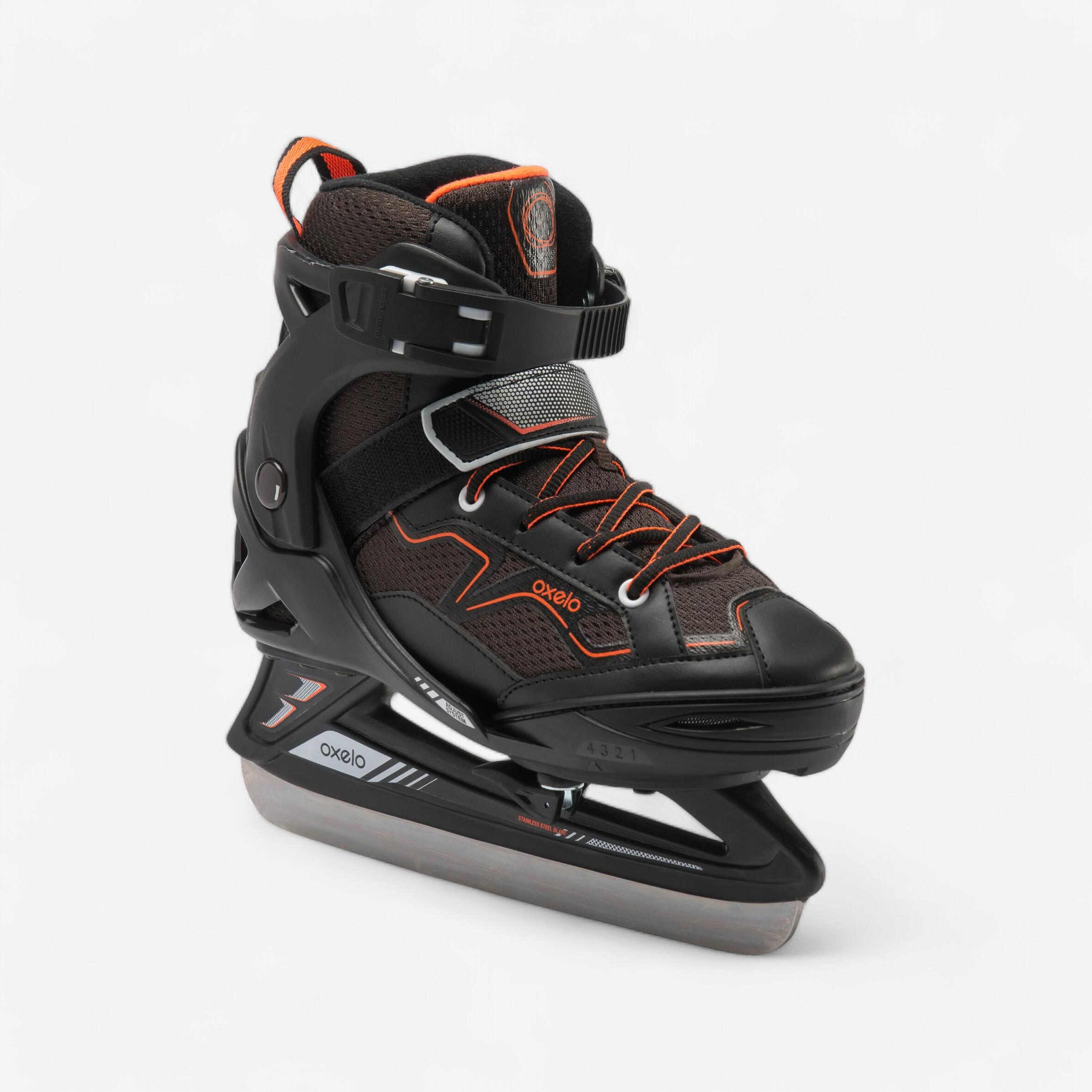 OXELO Schlittschuhe Fit 100 Kinder schwarz/orange