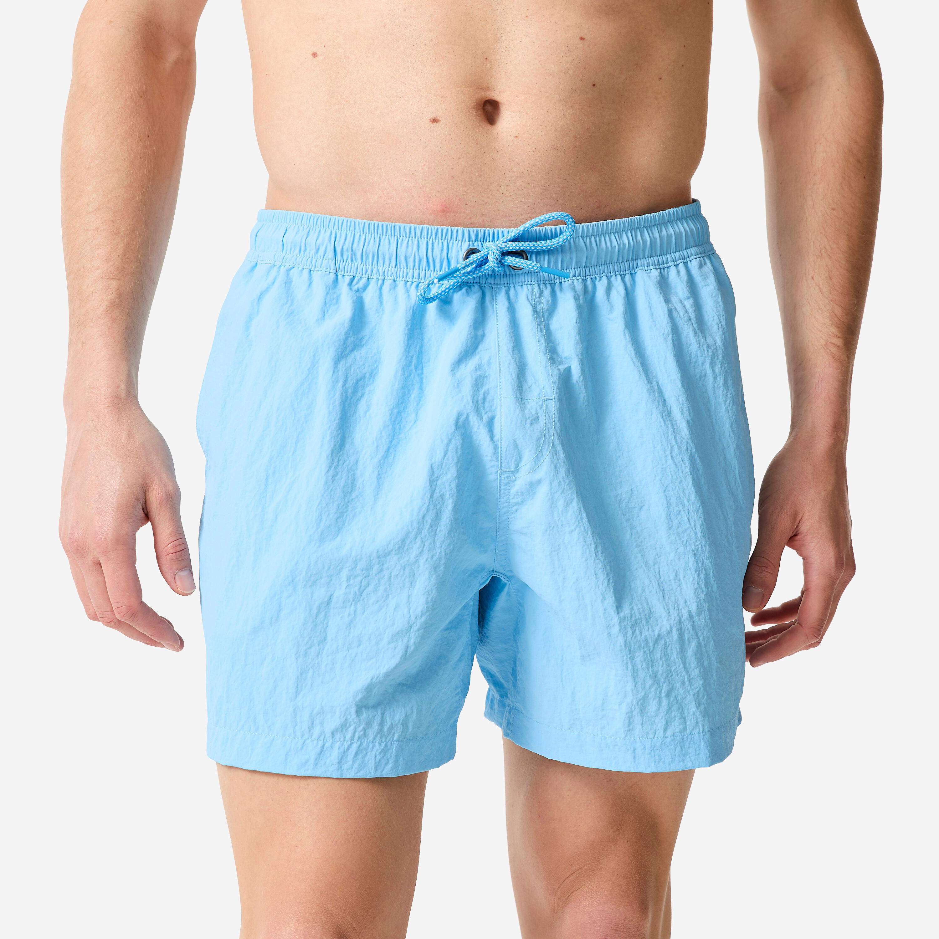 Decathlon Boardshorts Herren kurz Knitteroptik 100 15'' blau