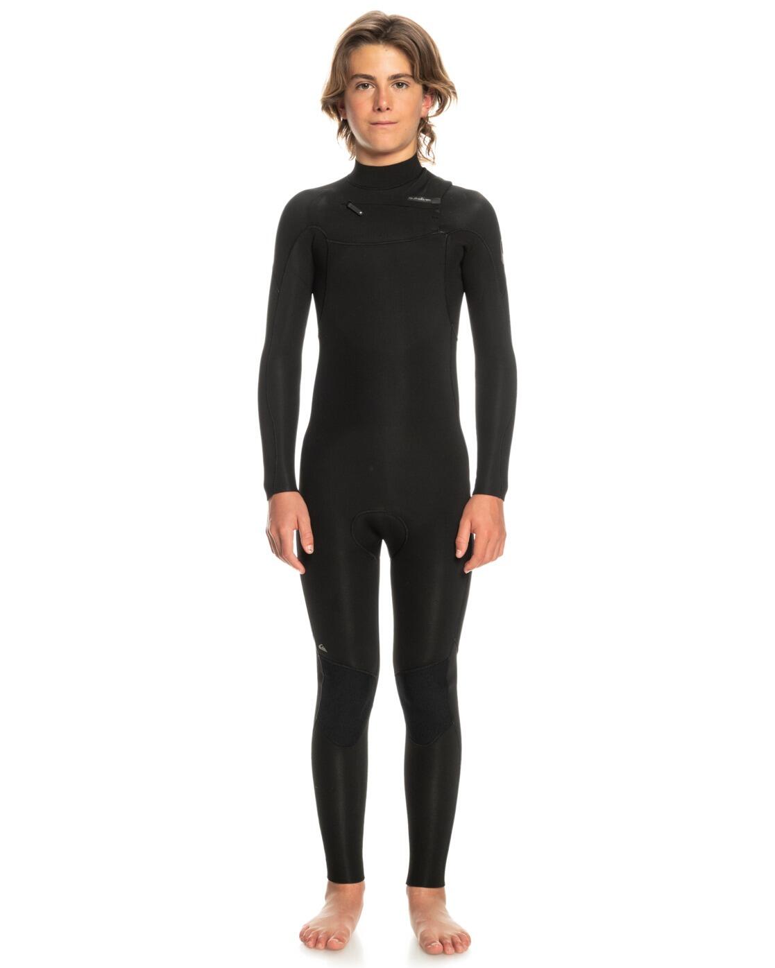 Quiksilver Chest-Zip-Neoprenanzug 4/3MM EVERYDAY SESSIONS Schwarz Junge