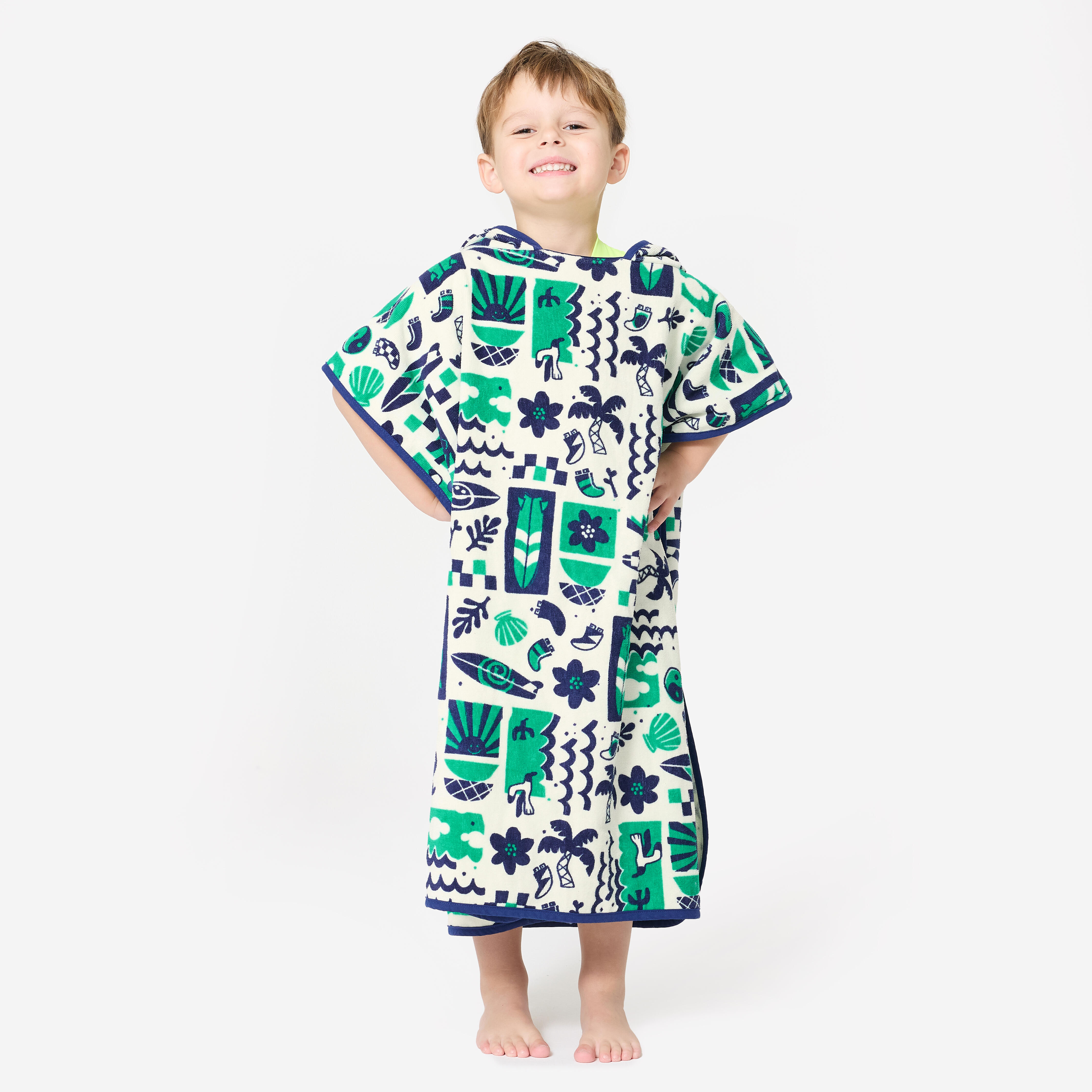 OLAIAN Surf-Poncho Kinder 500 Naive 110–135 cm blau