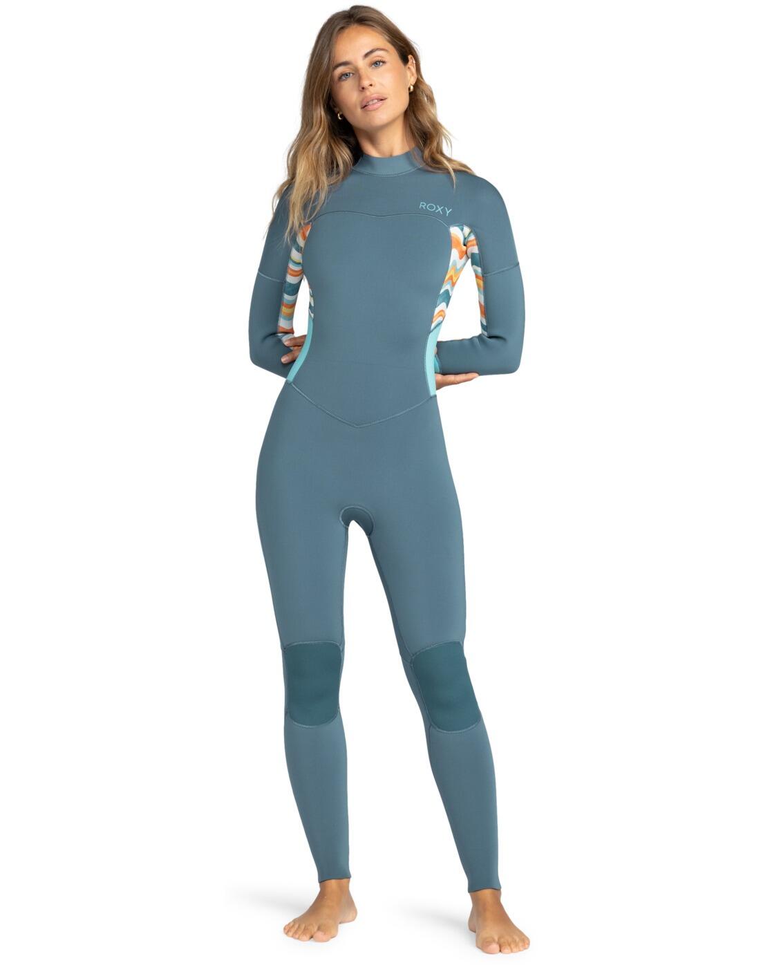 Roxy Back-Zip-Neoprenanzug 4/3MM SWELL SERIES Blau Frauen