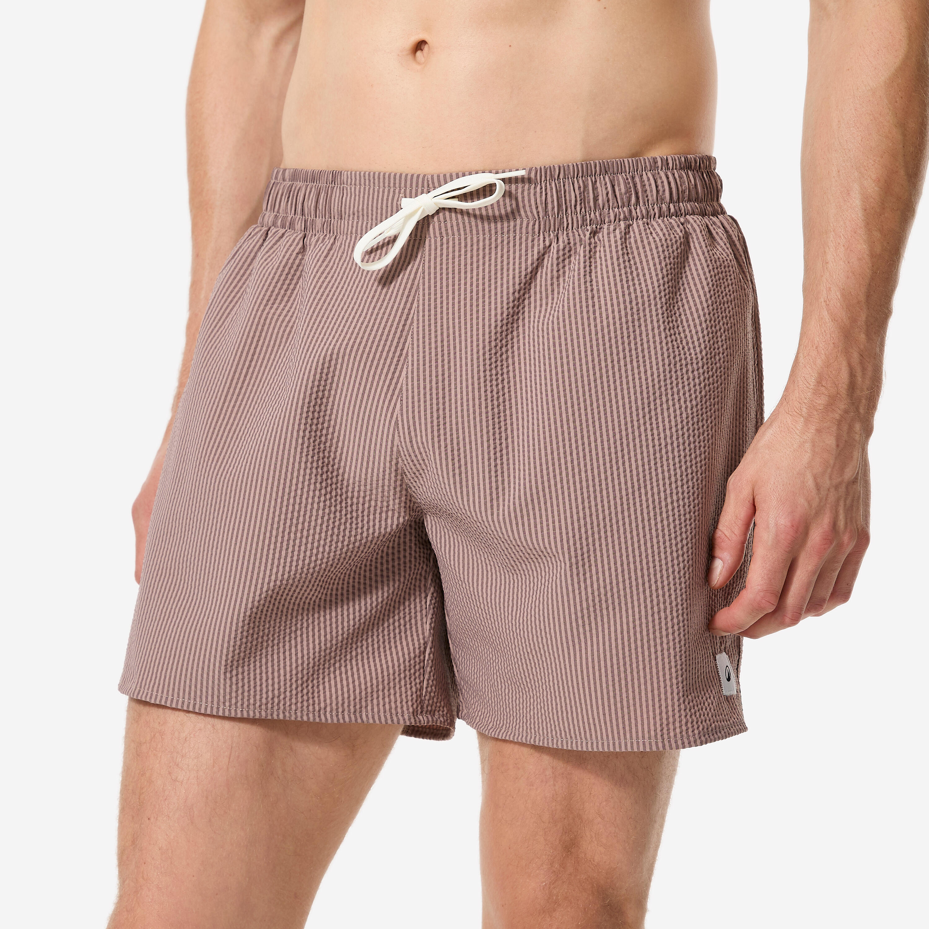 Decathlon Boardshorts Herren kurz Struktur 100 15'' braun