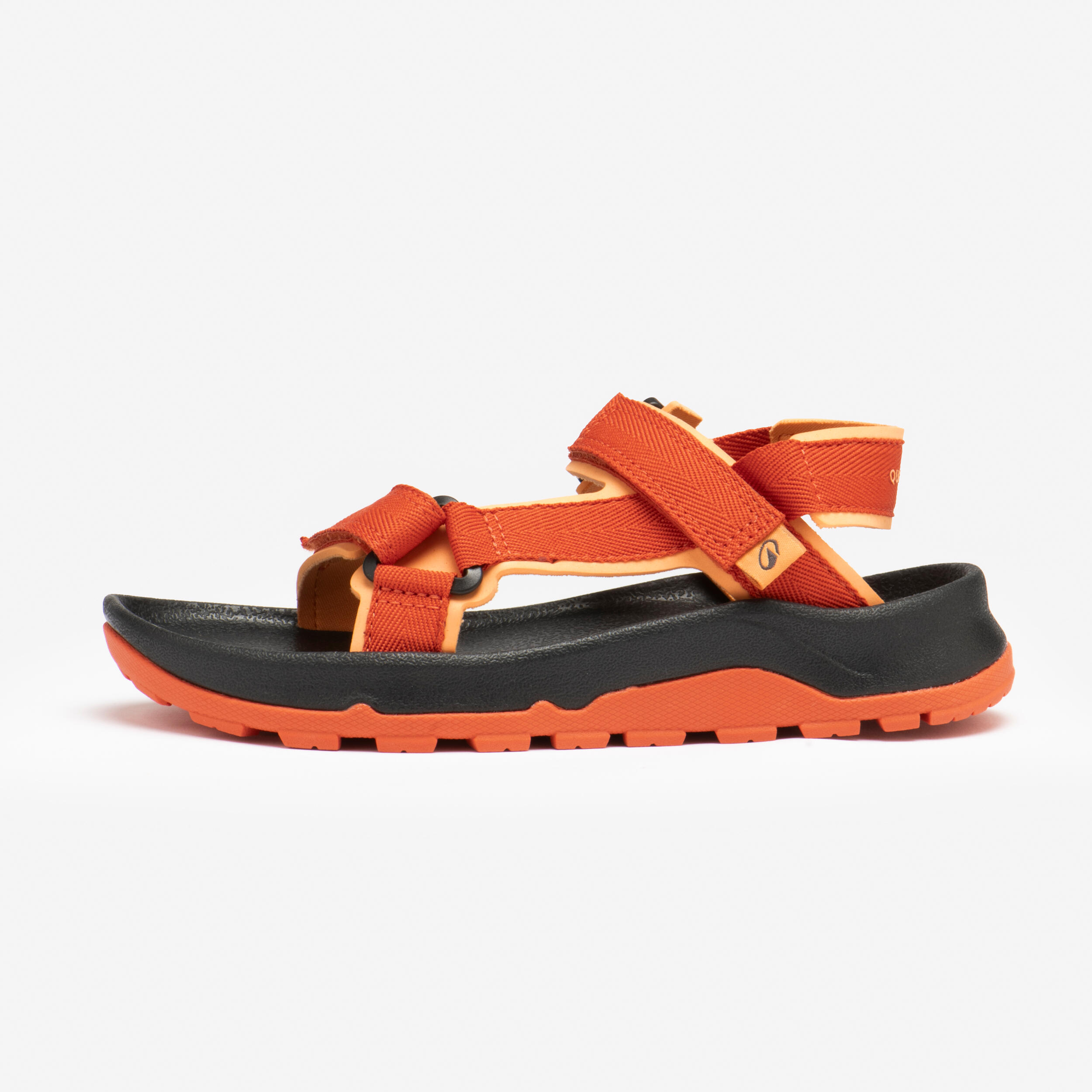 QUECHUA Trekkingsandalen Kinder 24–38 bequem mit Klettverschluss Wandern - NH500 orange