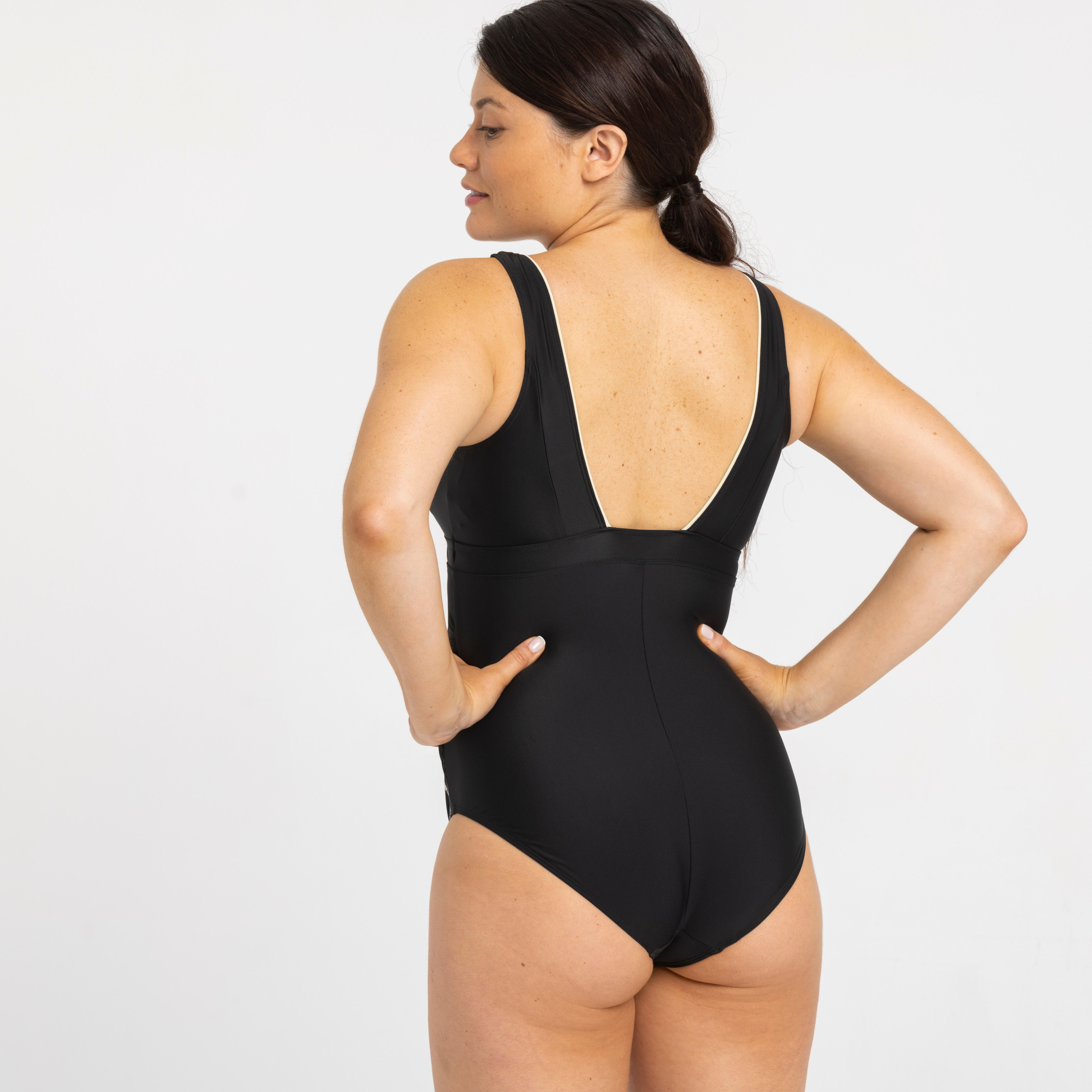 Decathlon Umstandsbadeanzug Damen - Nora schwarz