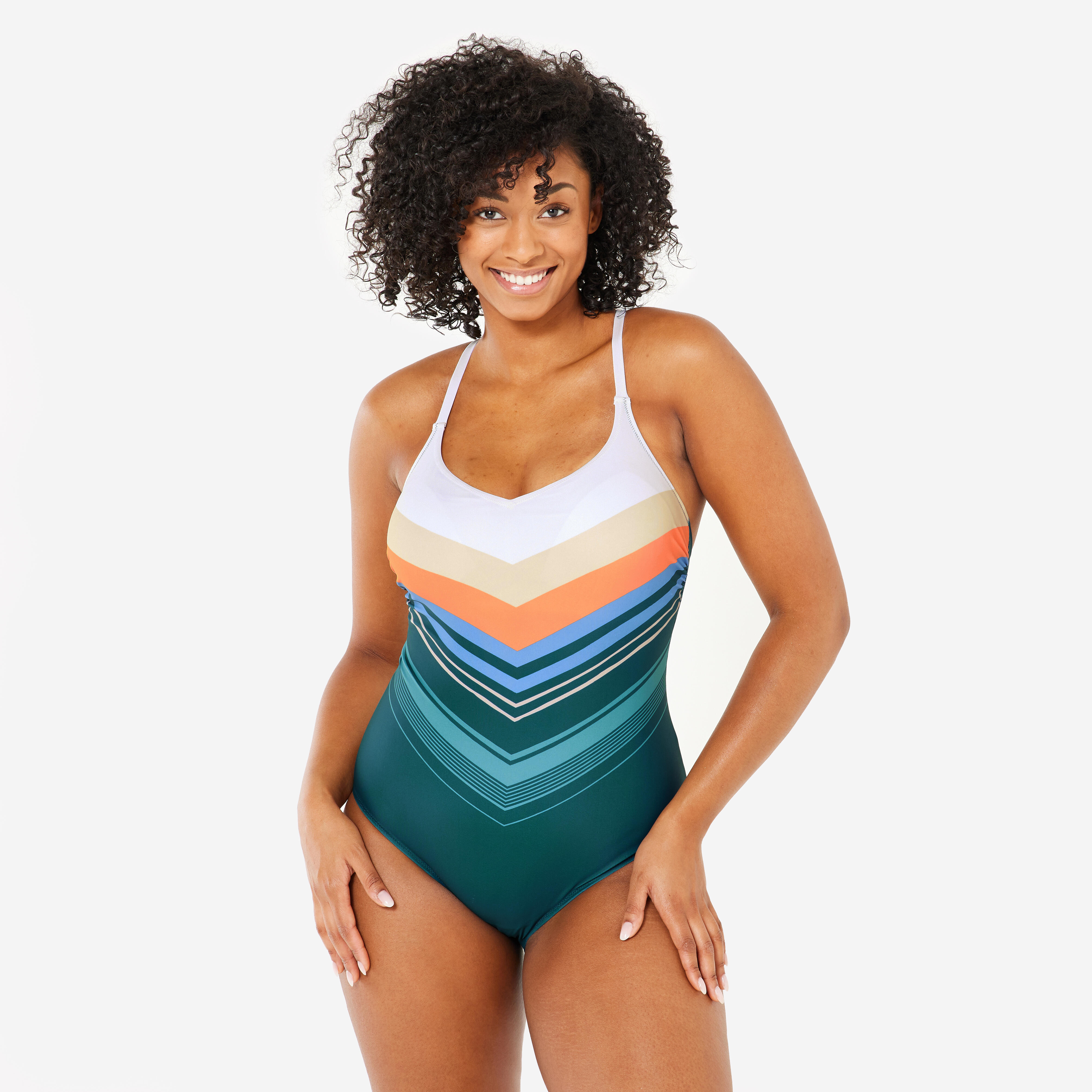 Decathlon Badeanzug Einteiler Damen - Lila blau
