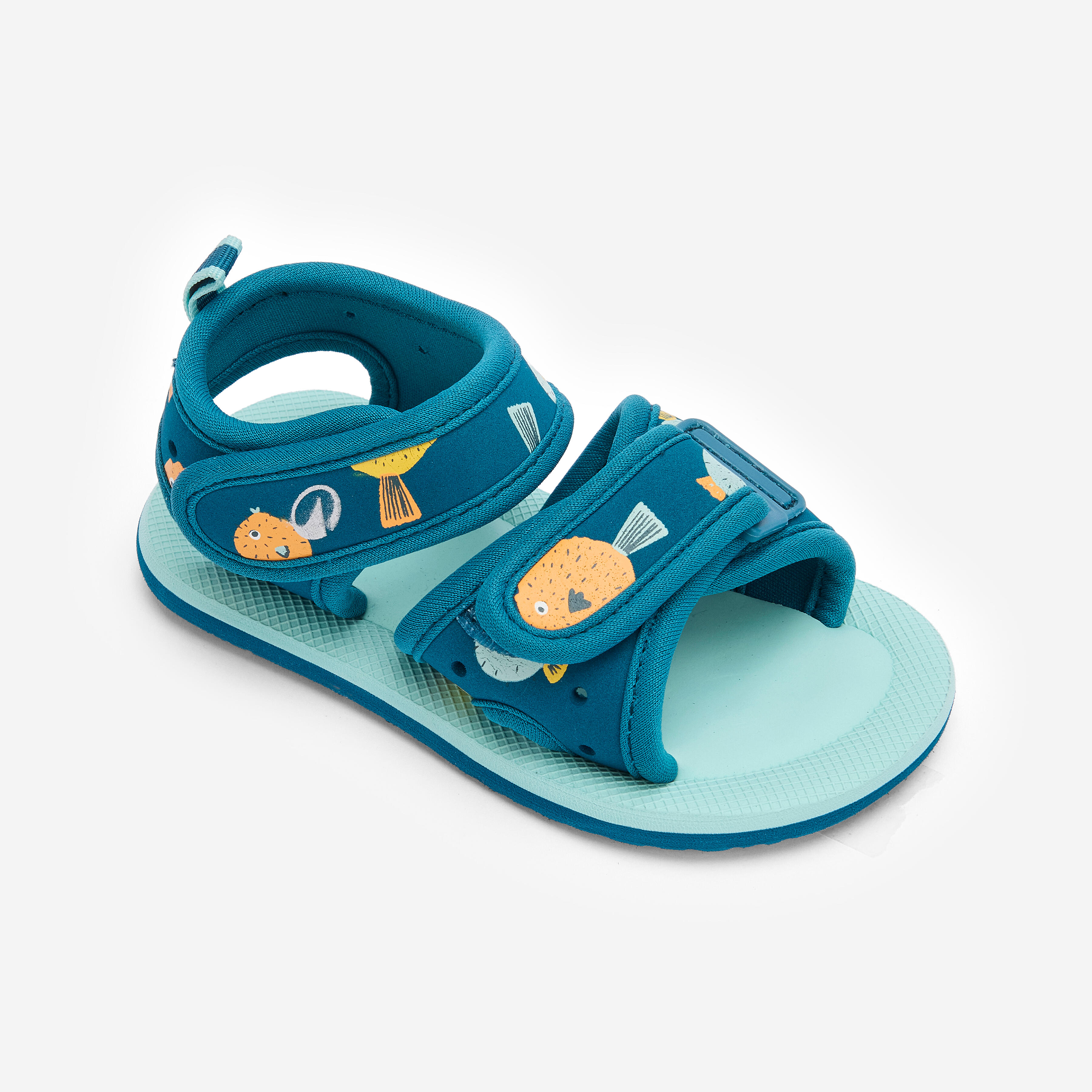 Decathlon Badesandalen Baby/Kinder - Fische blau