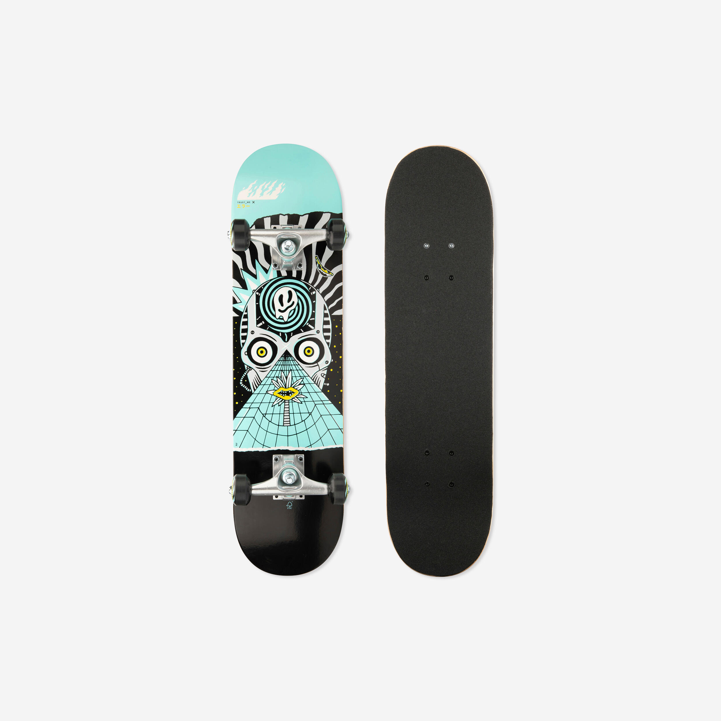 Decathlon Skateboard Deck Kinder 8‒12 Jahre 7,6'' - CP100 Mid 7,6'' Cosmic