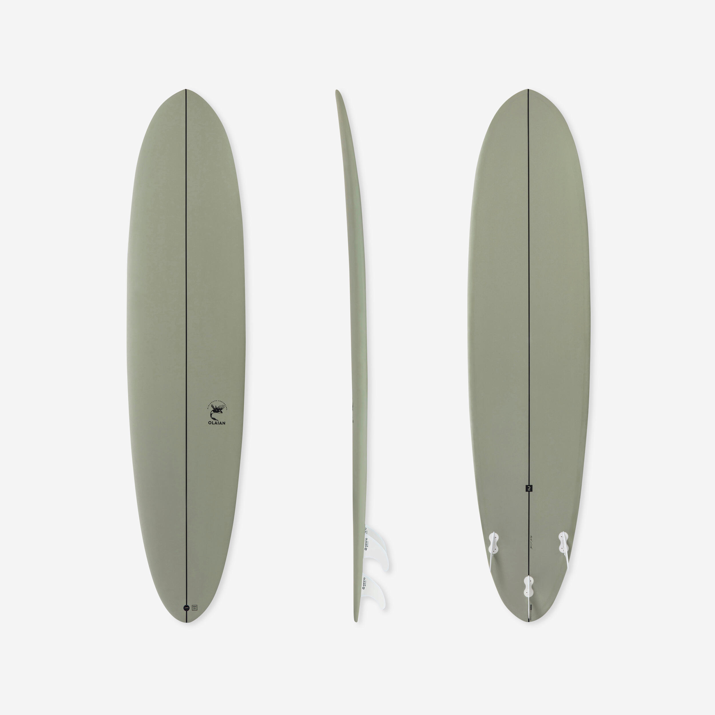 OLAIAN Surfboard 500 Hybrid 8' Lieferung mit drei Finnen