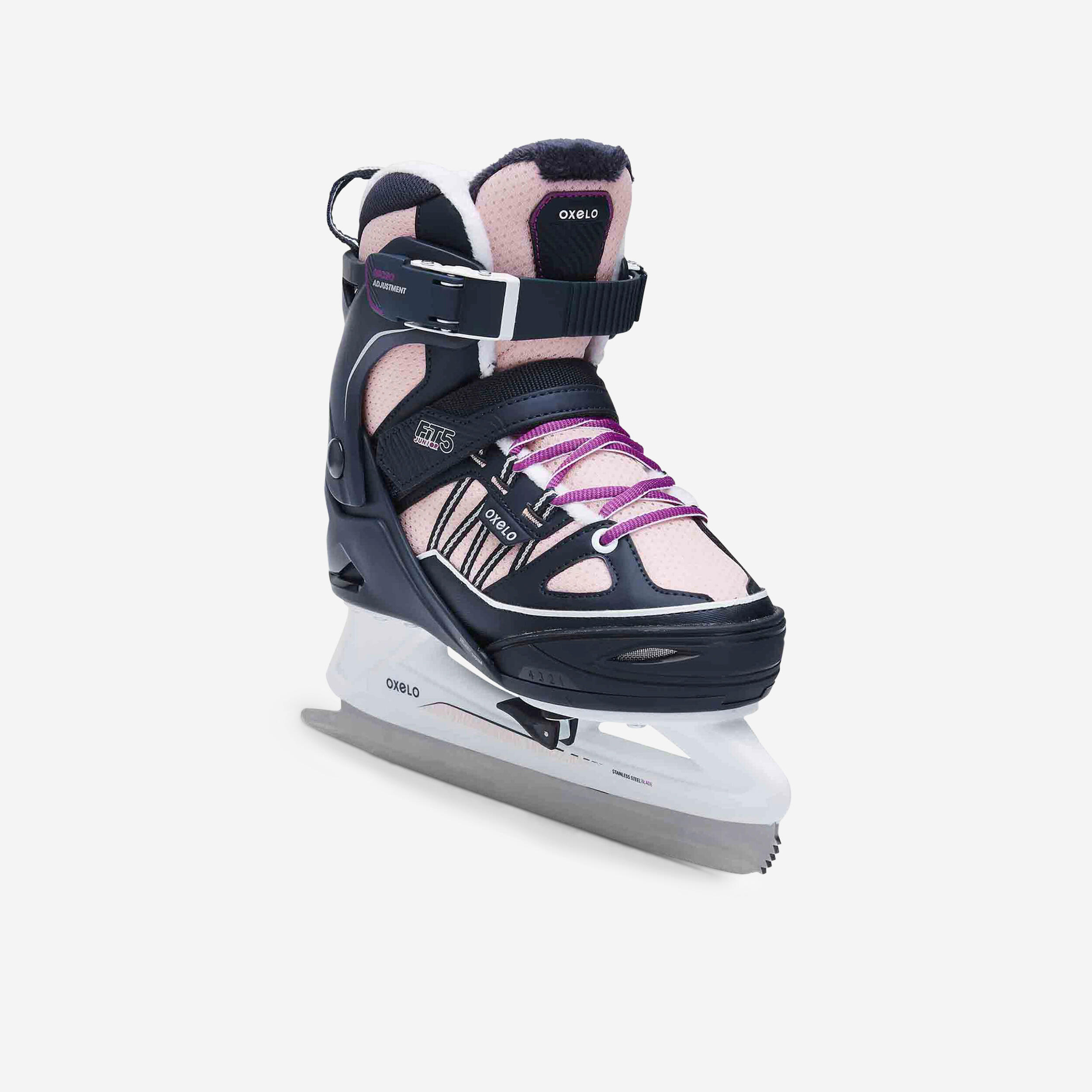OXELO Schlittschuhe Fit 500 Kinder blau/rosa
